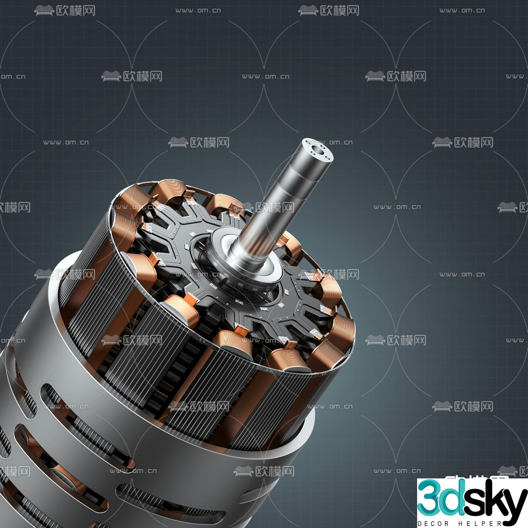 Electric motor 3d model