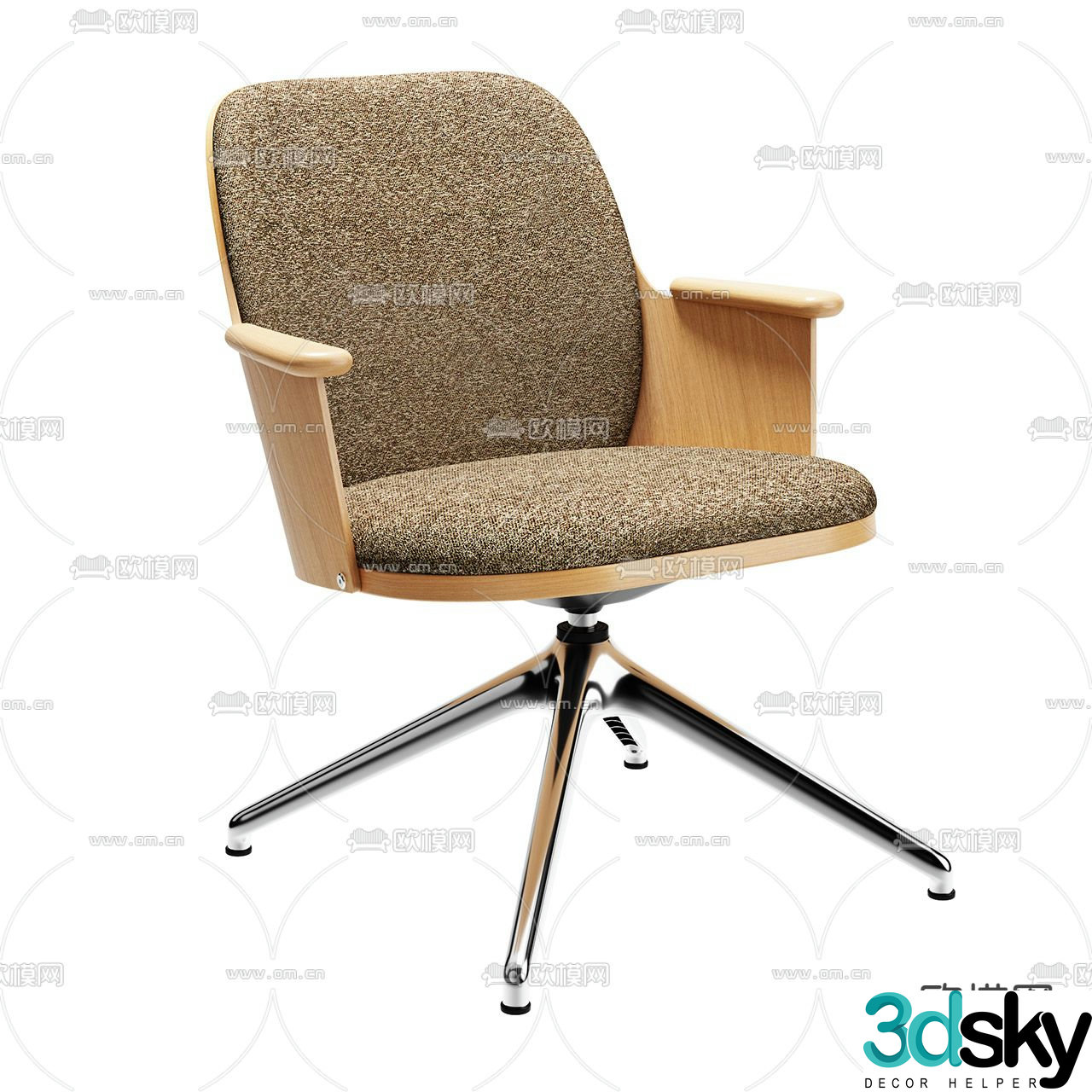 Office chair training chair shift chair staff chair 3D model
