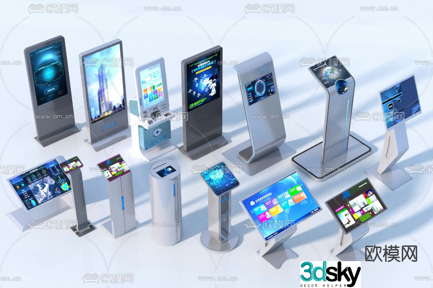 Intelligent all-in-one machine registration machine inquiry machine 3D model