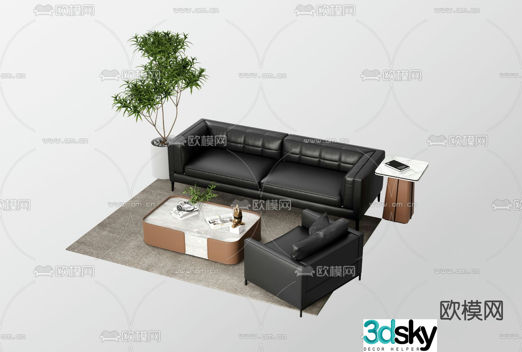 Office sofa reception sofa 3d model