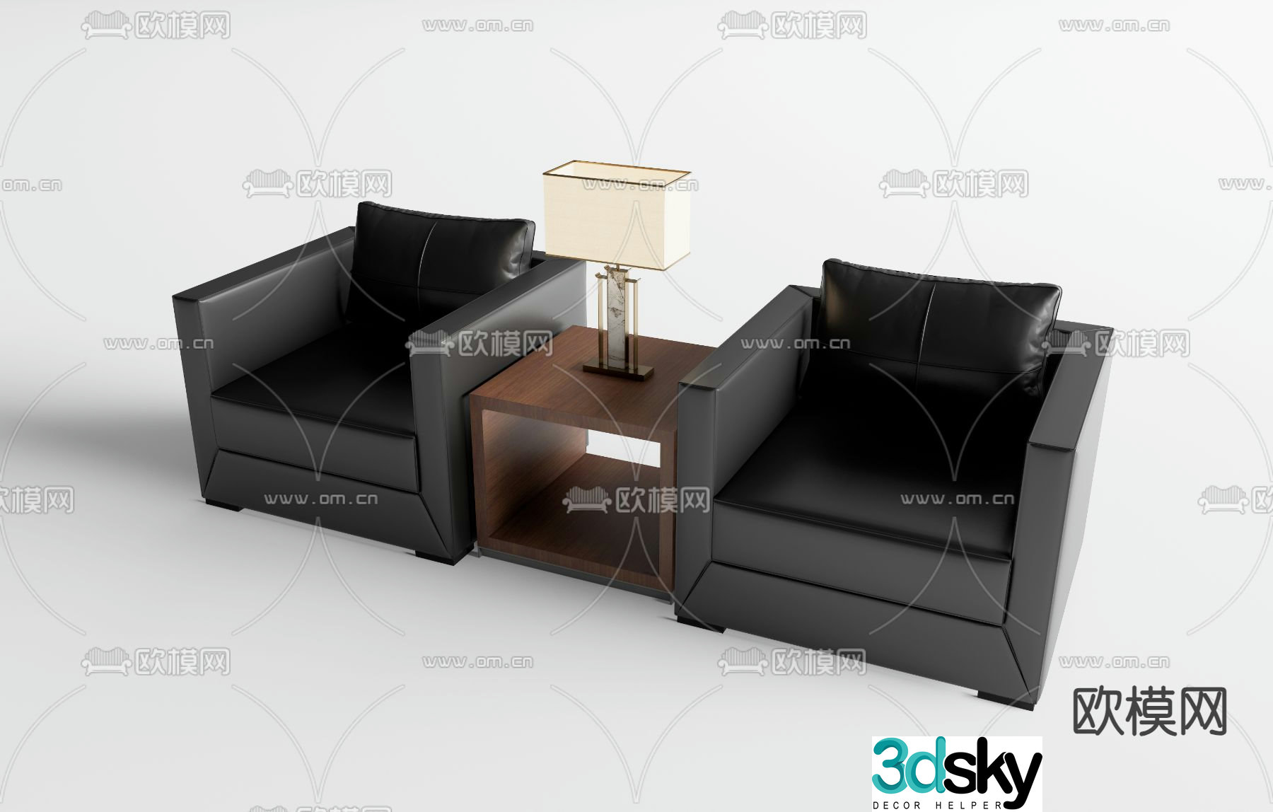 Office sofa negotiation sofa 3d model