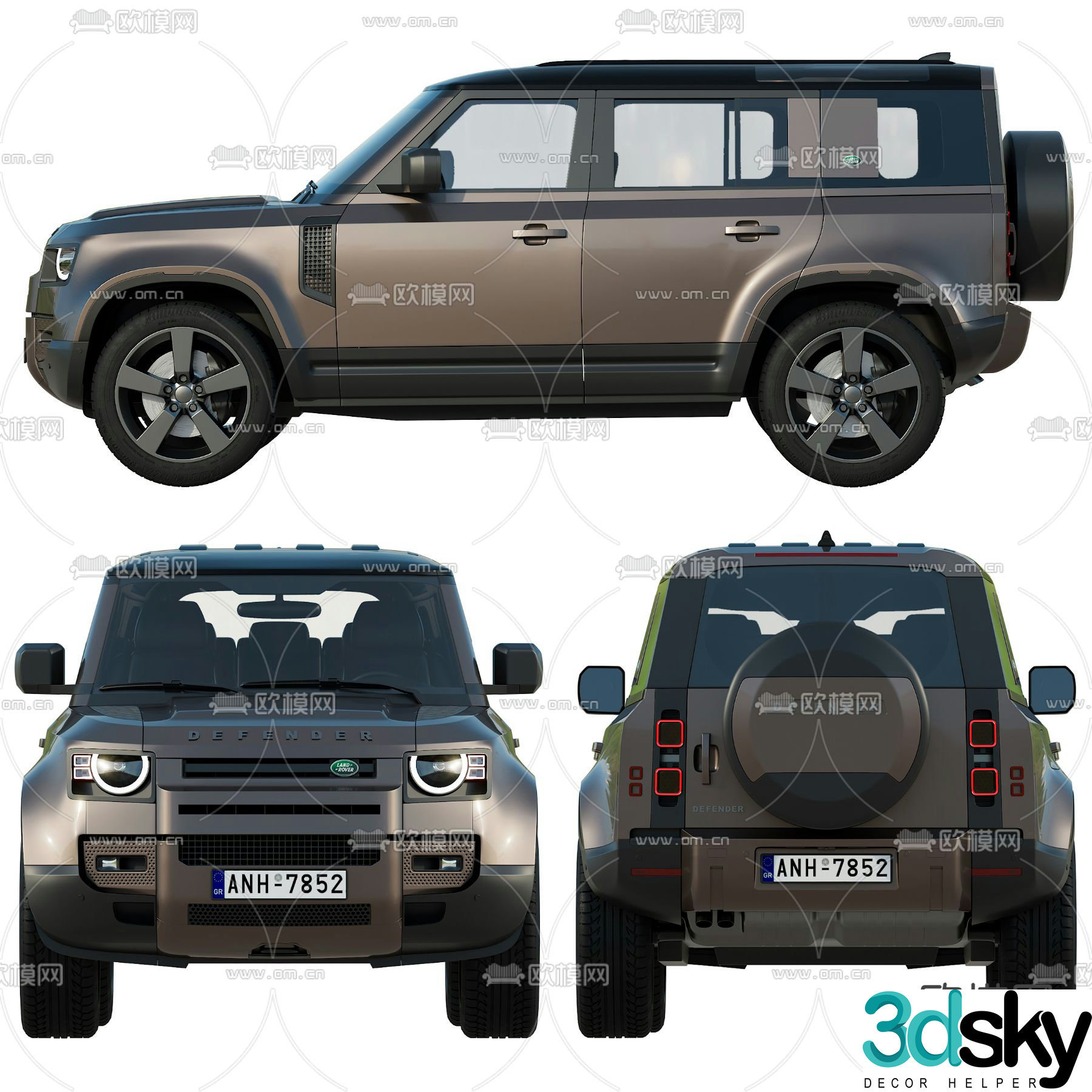 Land Rover Defender Car Off Road Vehicle 3d Model