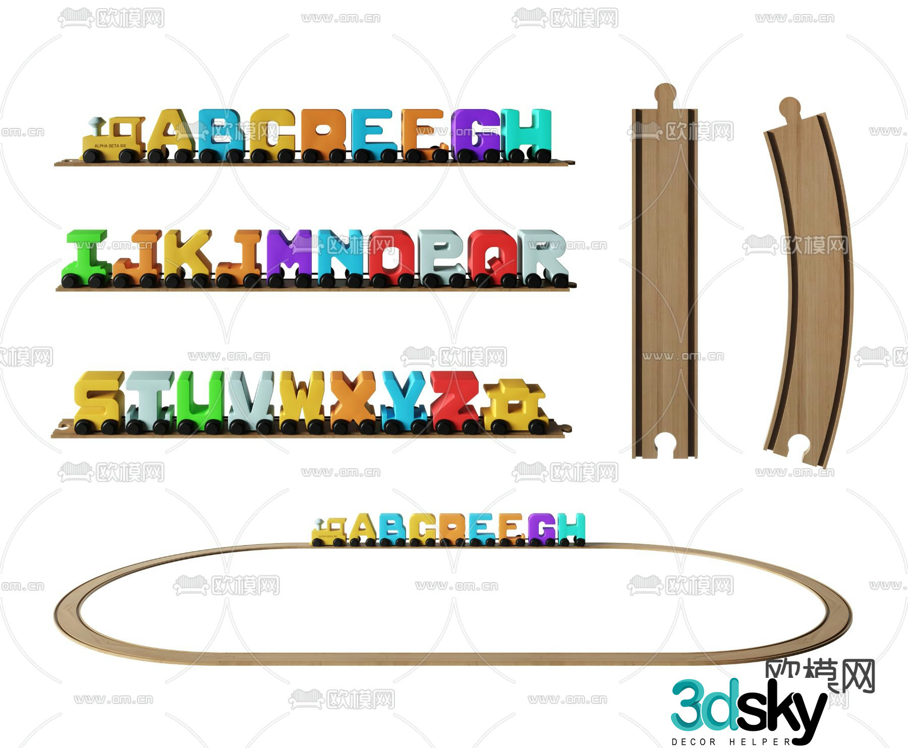 Children’s train toy 3d model