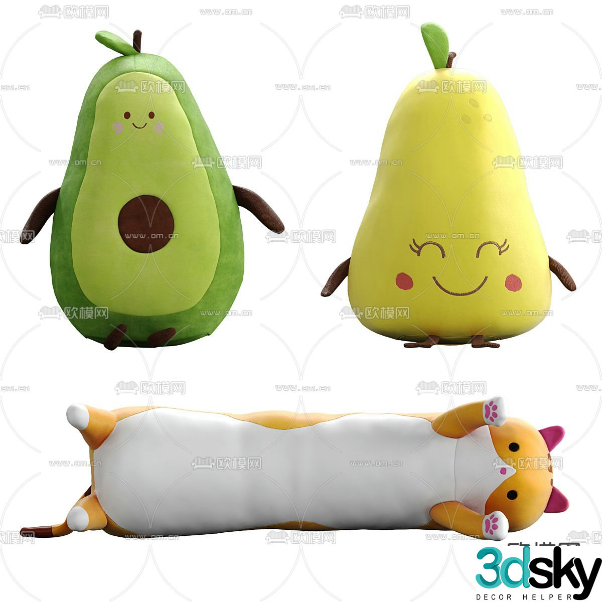 Plush toy doll doll 3d model