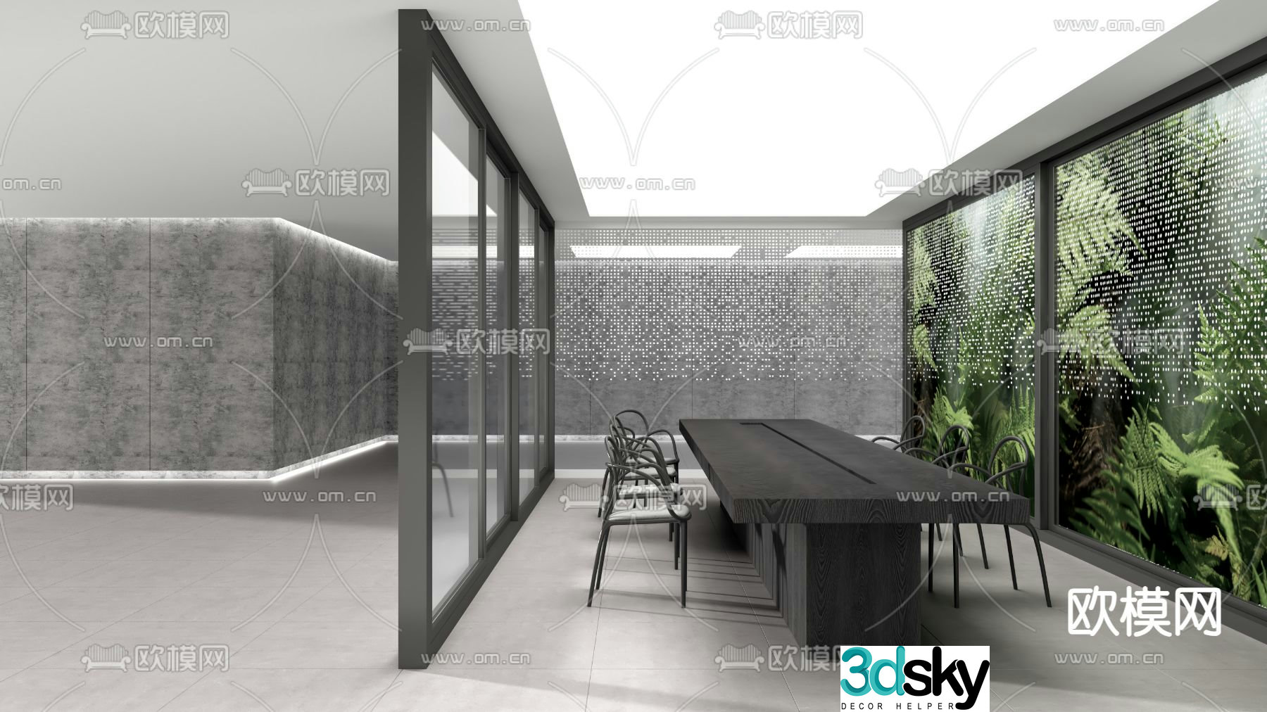 Modern conference room 3d model