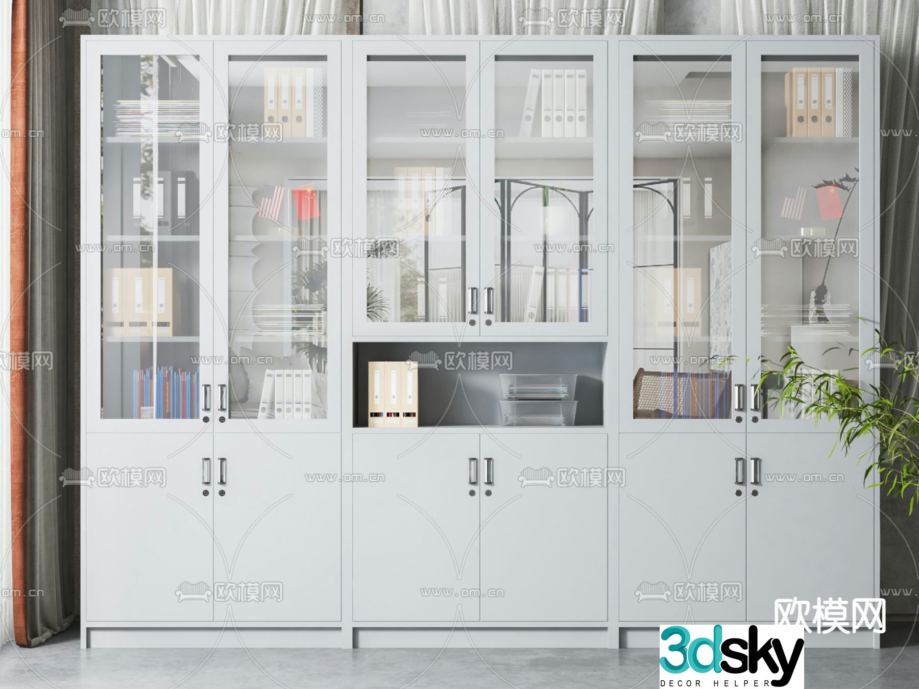 File cabinet file cabinet information cabinet iron cabinet 3d model
