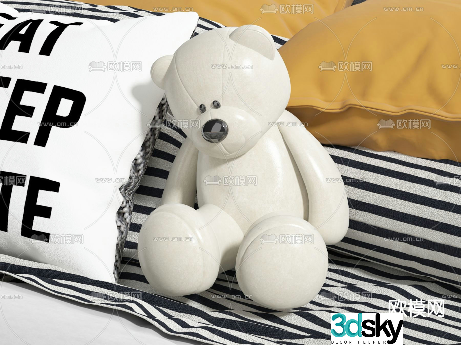 teddy bear stuffed toy bear 3d model