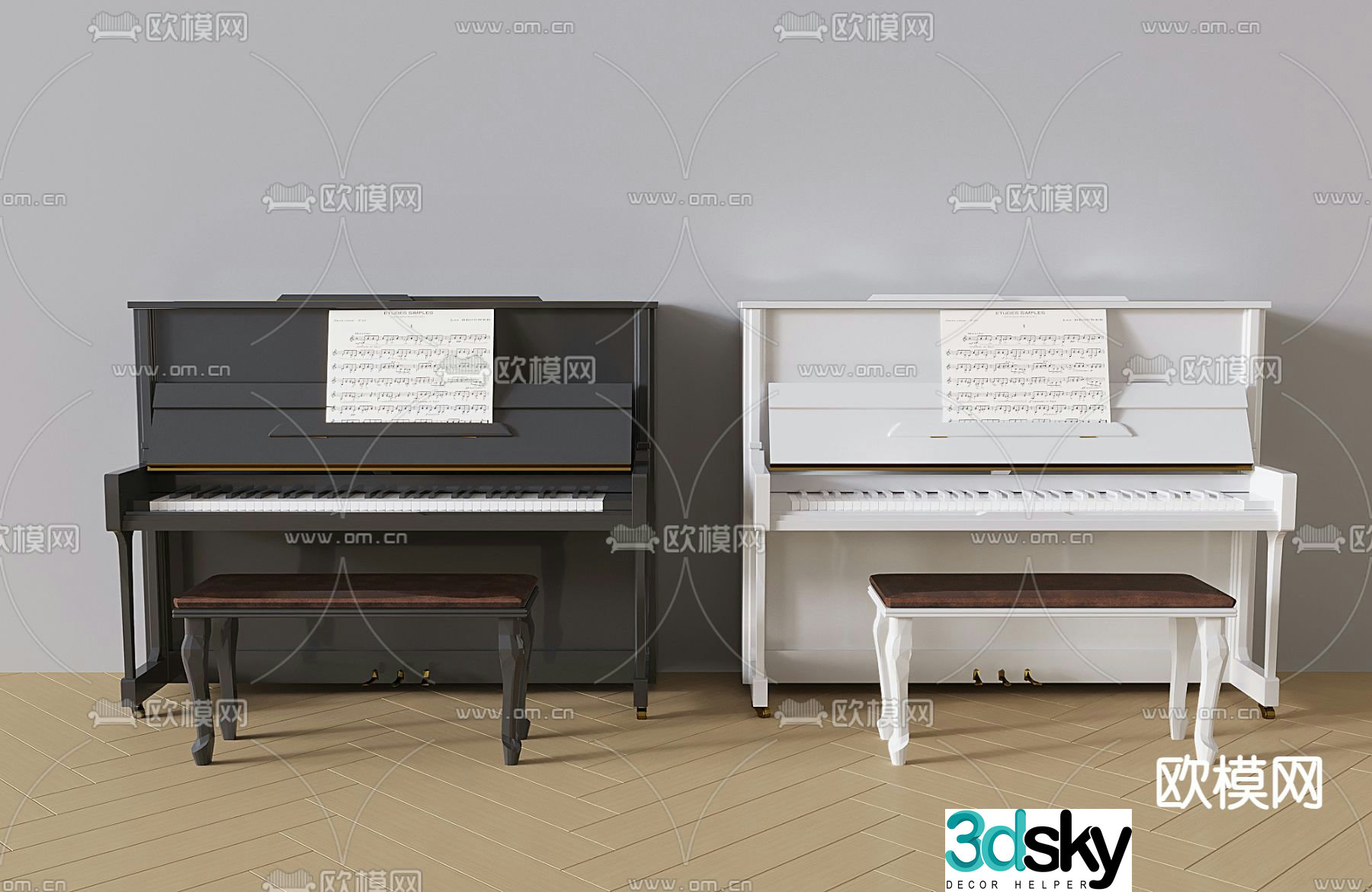 piano 3d model