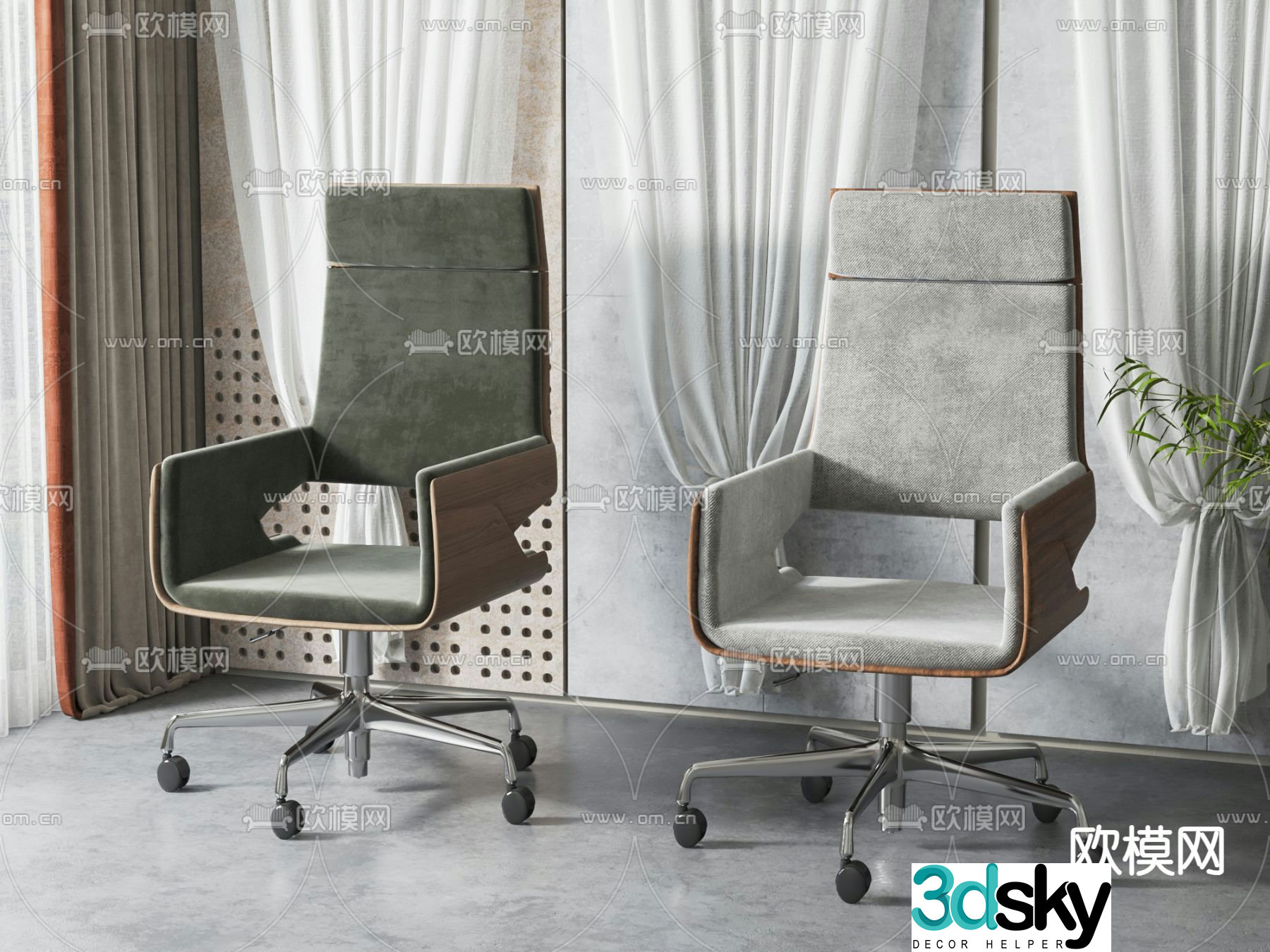 Office chair boss chair executive chair 3d model