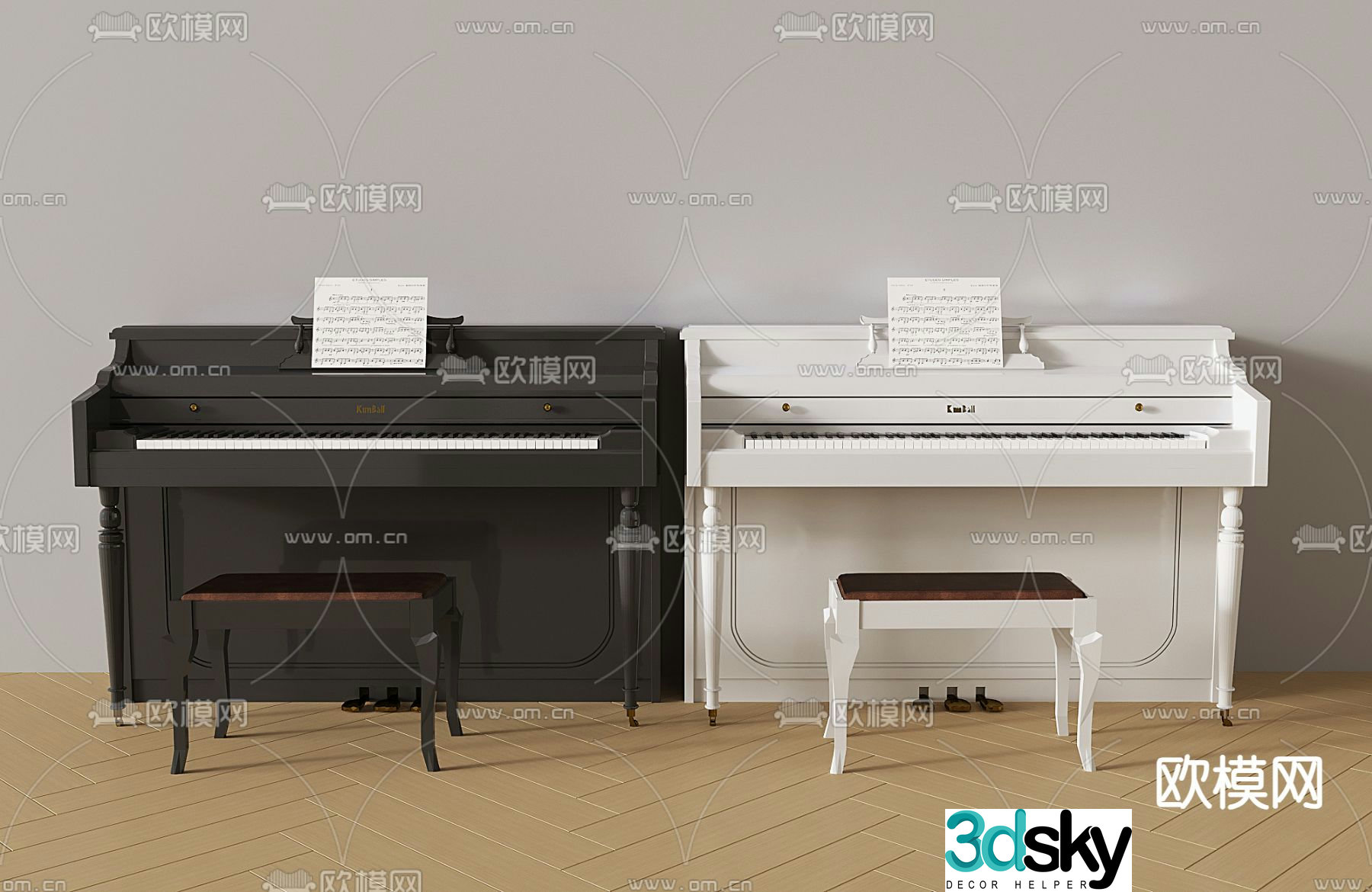 piano 3d model