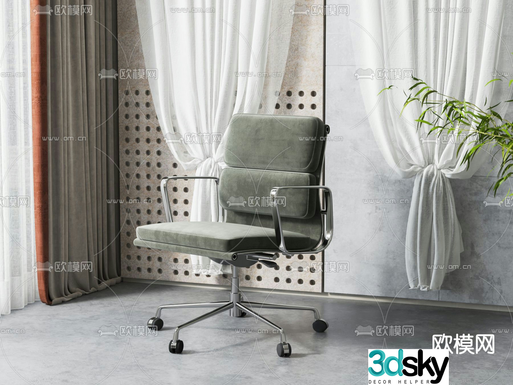 Office chair staff chair 3d model
