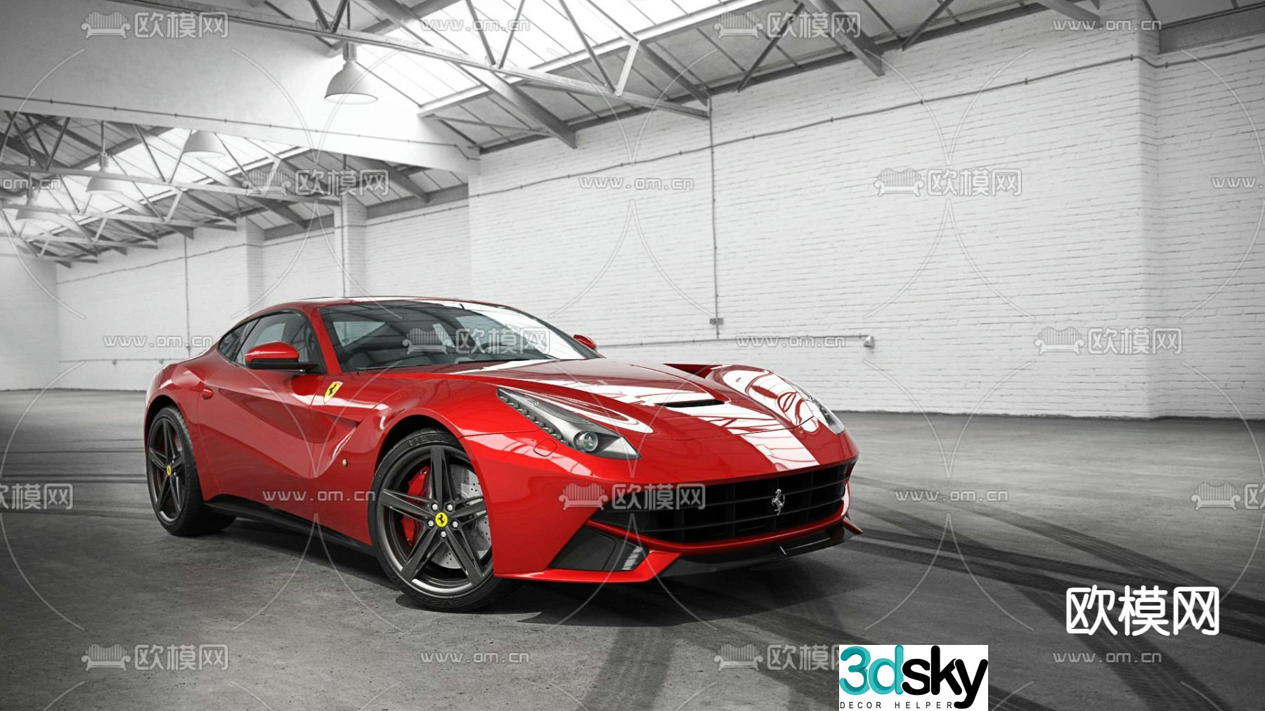 ferrari car sports car 3d model