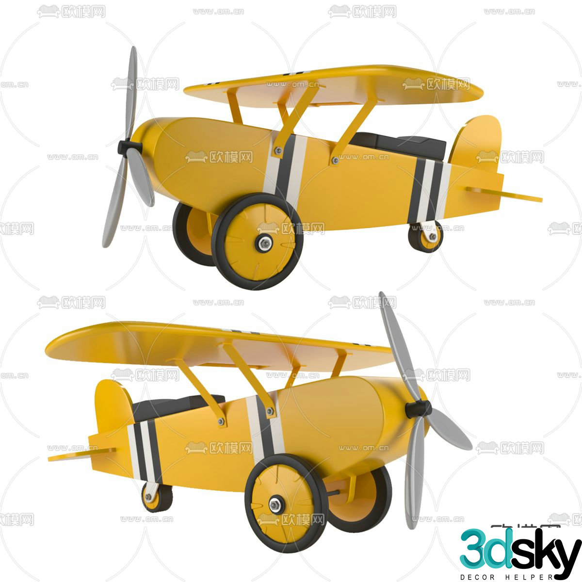 airplane toy 3d model