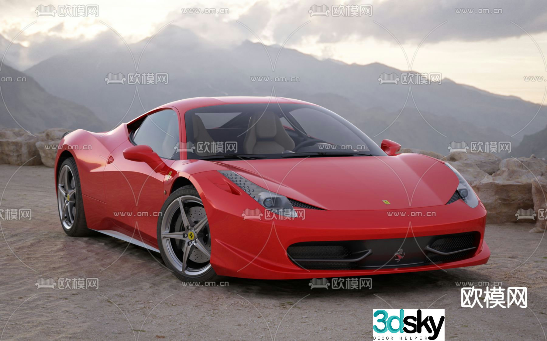 ferrari car sports car 3d model