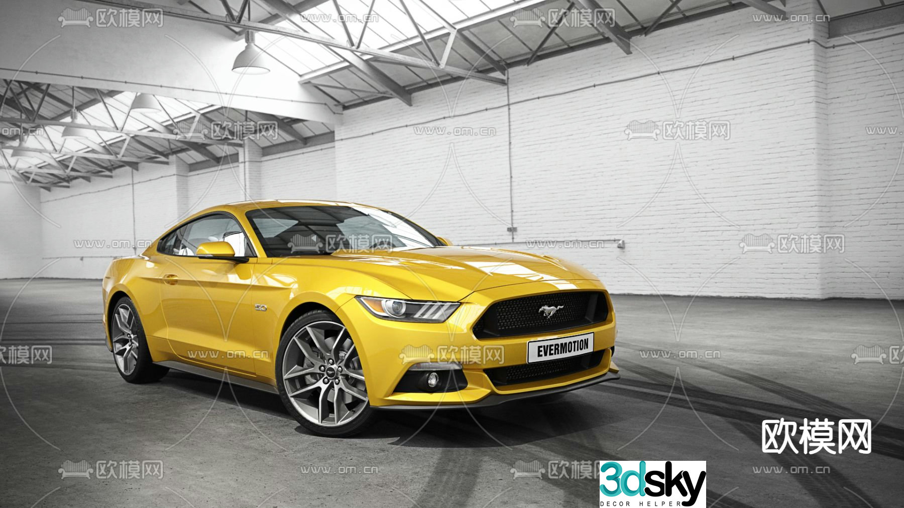 ford mustang car sedan 3d model