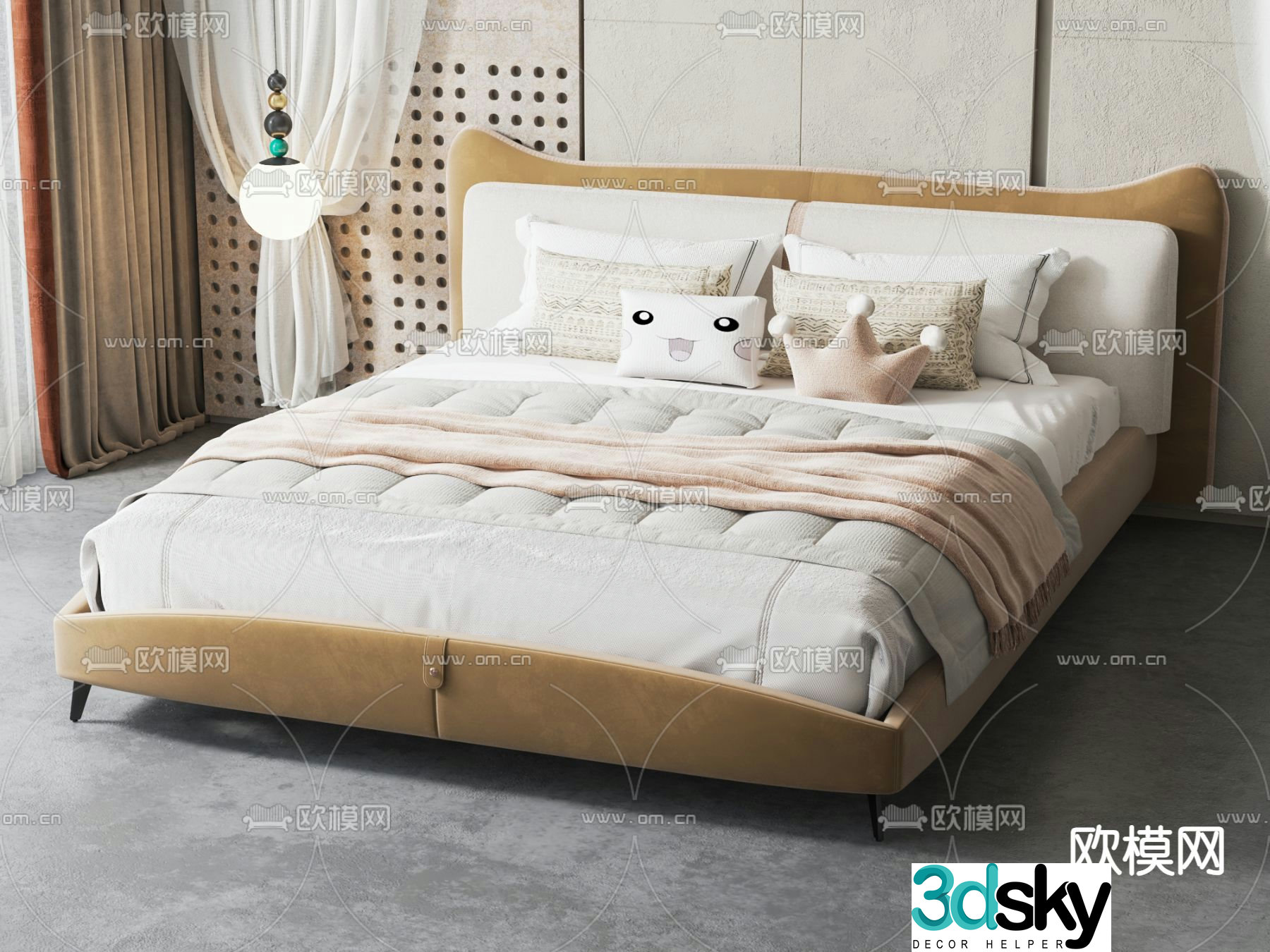 Modern children’s bed 3d model