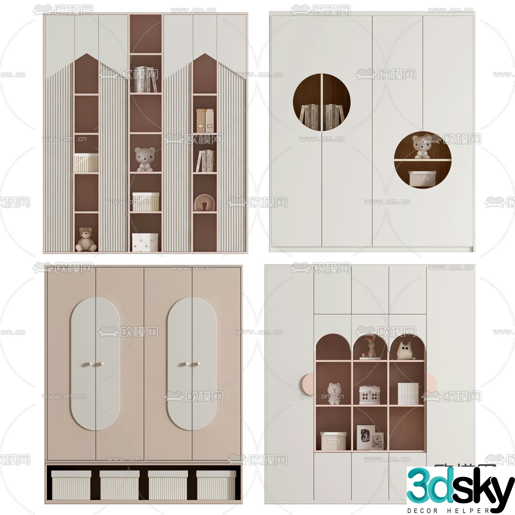 Children’s wardrobe toy cabinet 3d model