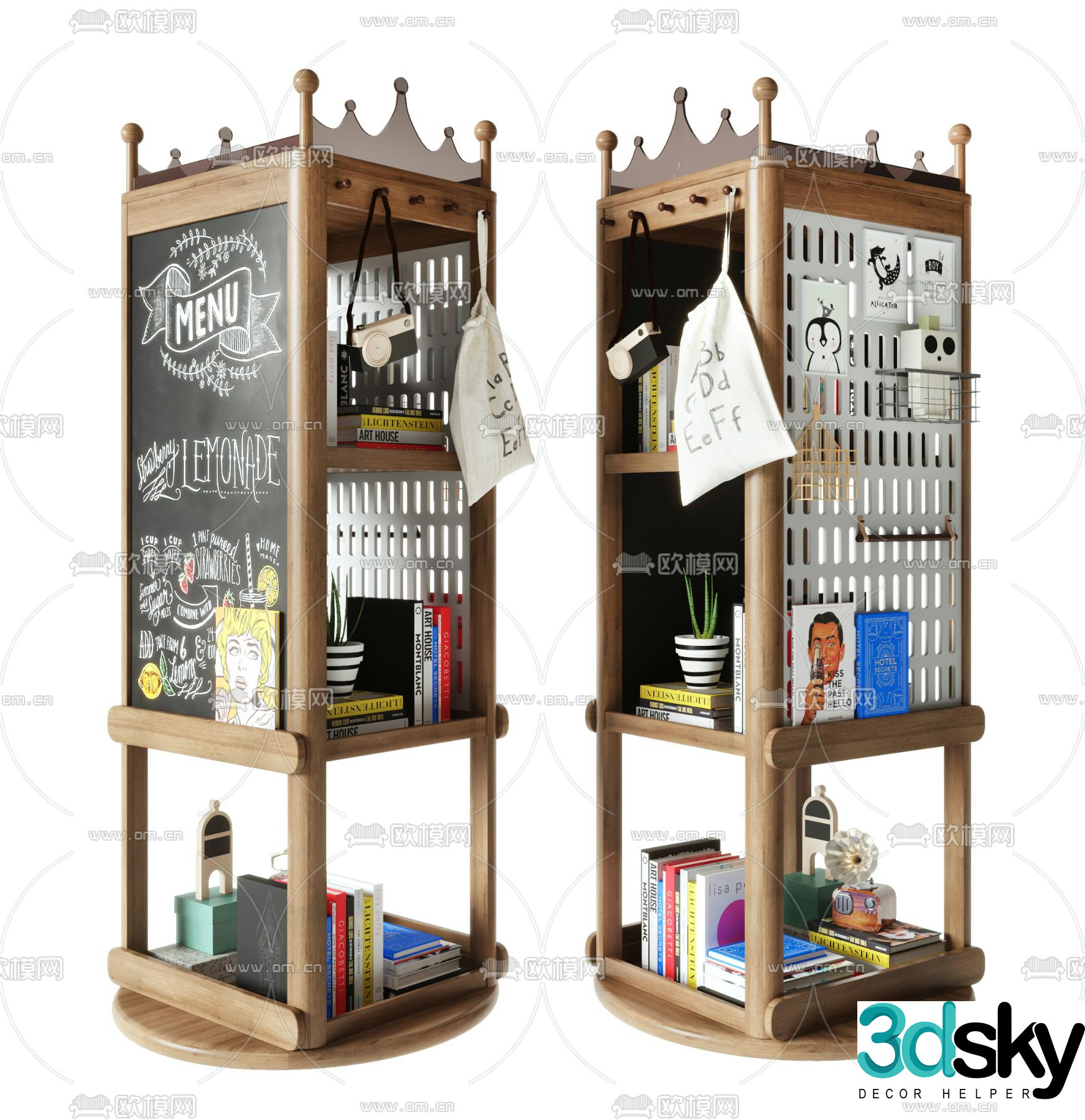 Children’s bookshelf 3d model