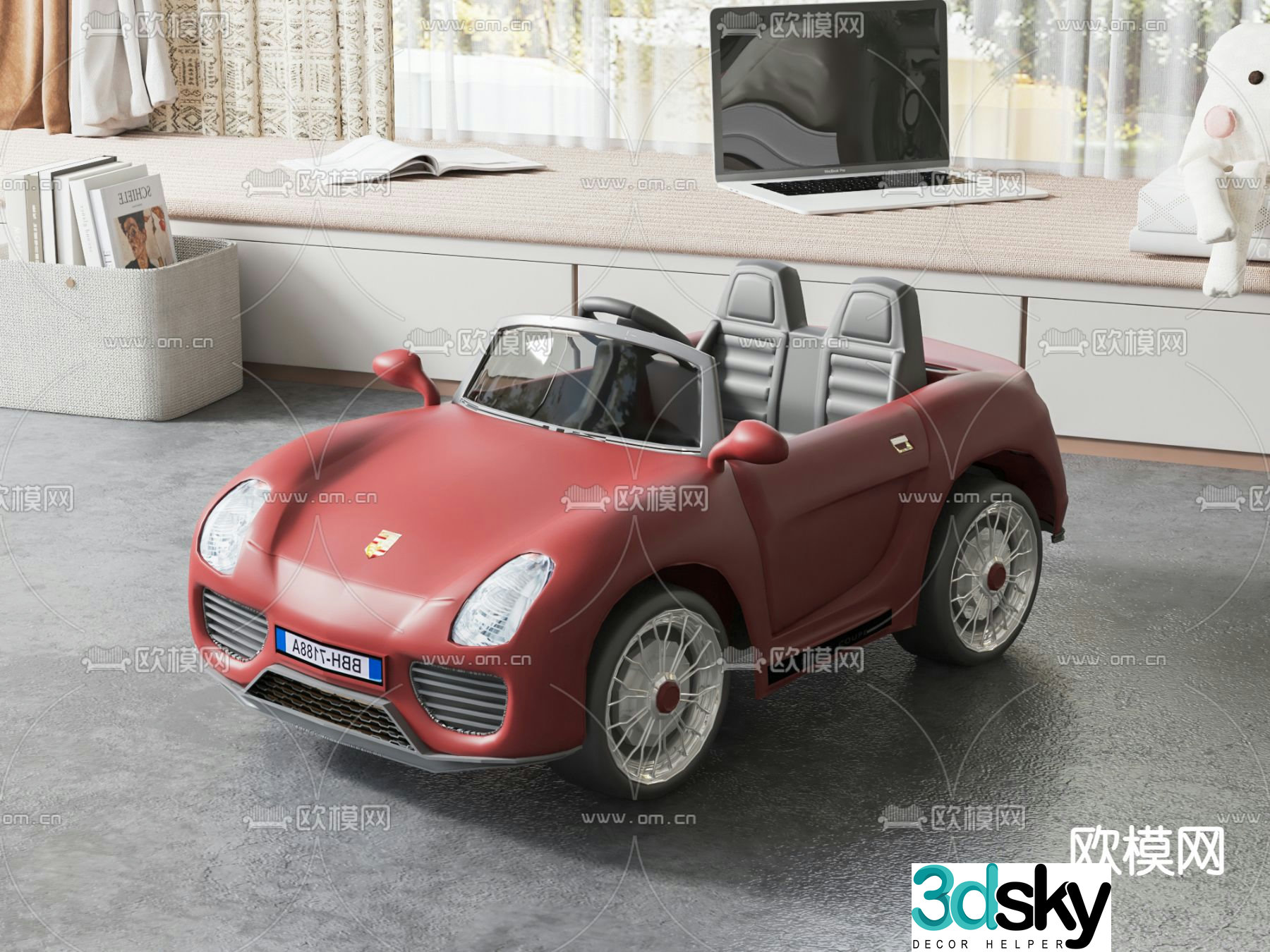 Children’s toy car 3d model