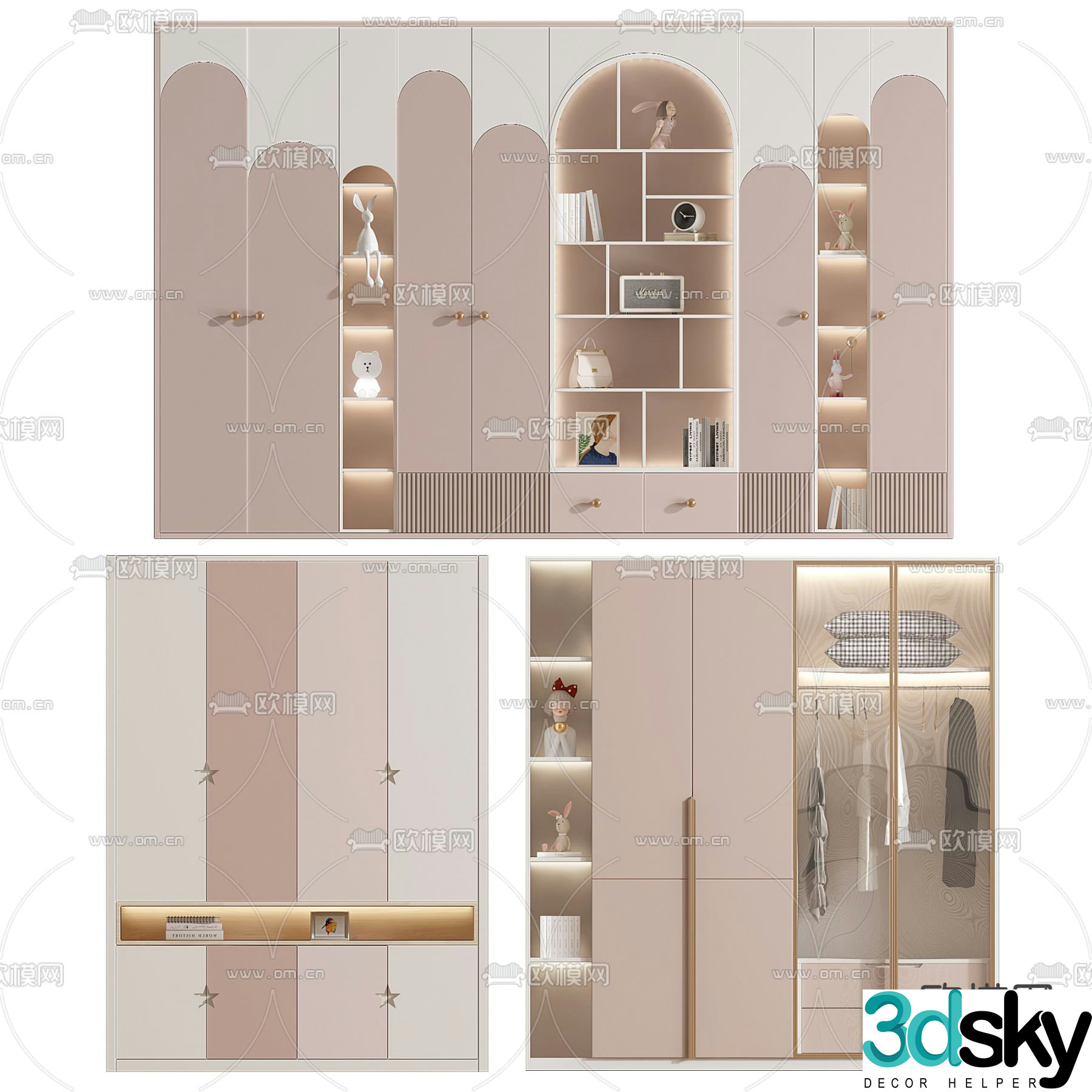 Children’s wardrobe toy cabinet 3d model