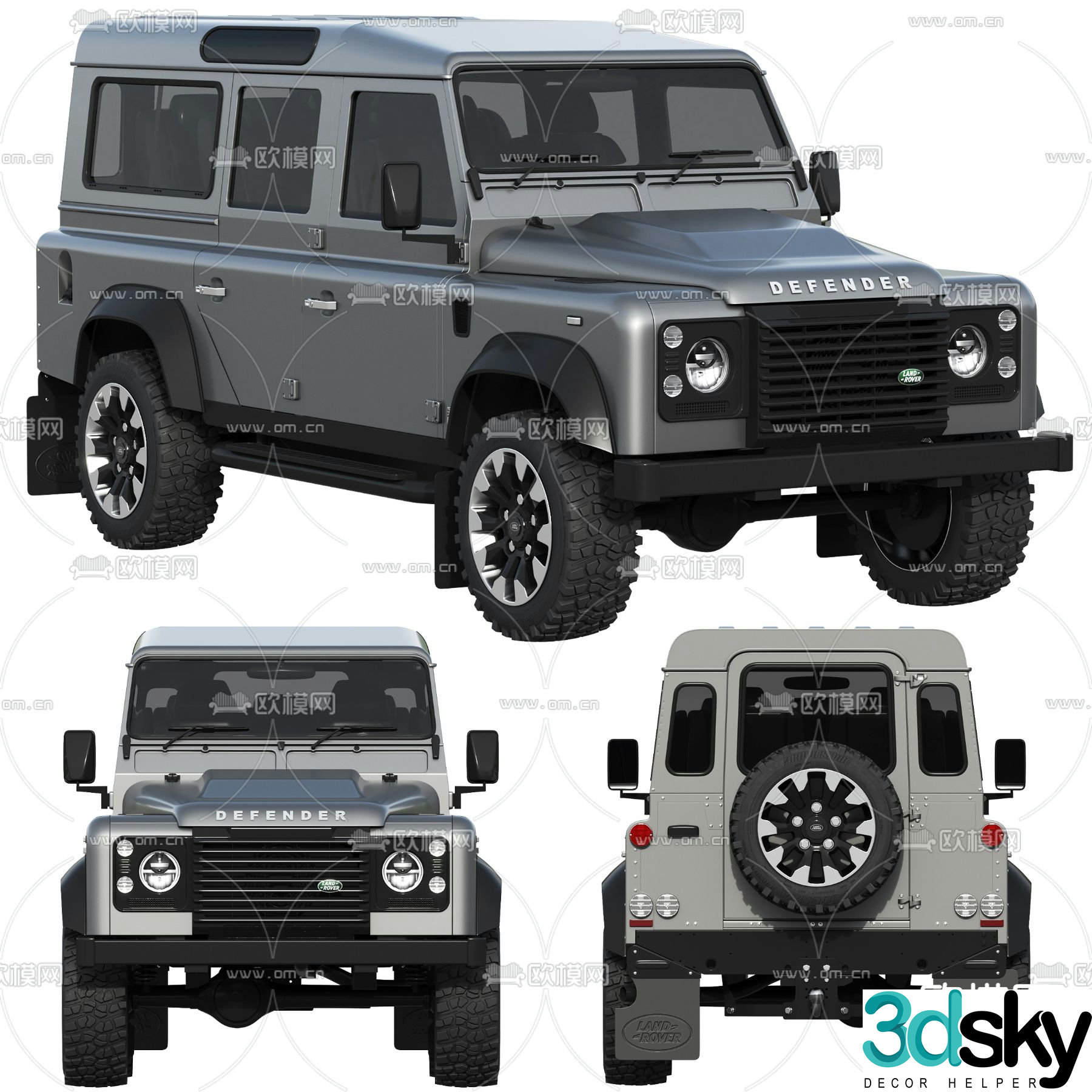 land rover off road vehicle 3d model