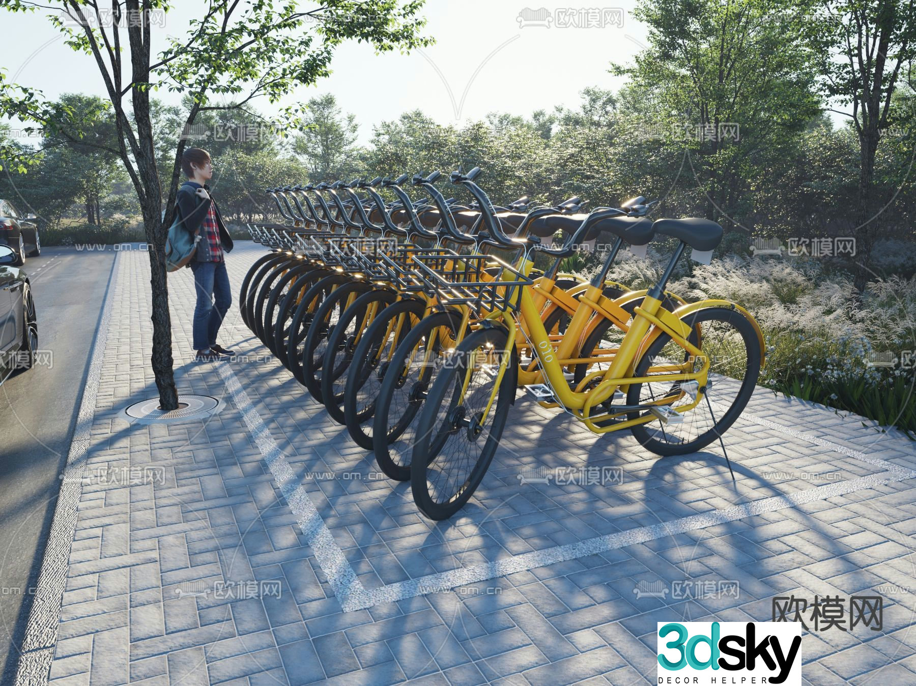 Bicycle shared bike 3d model
