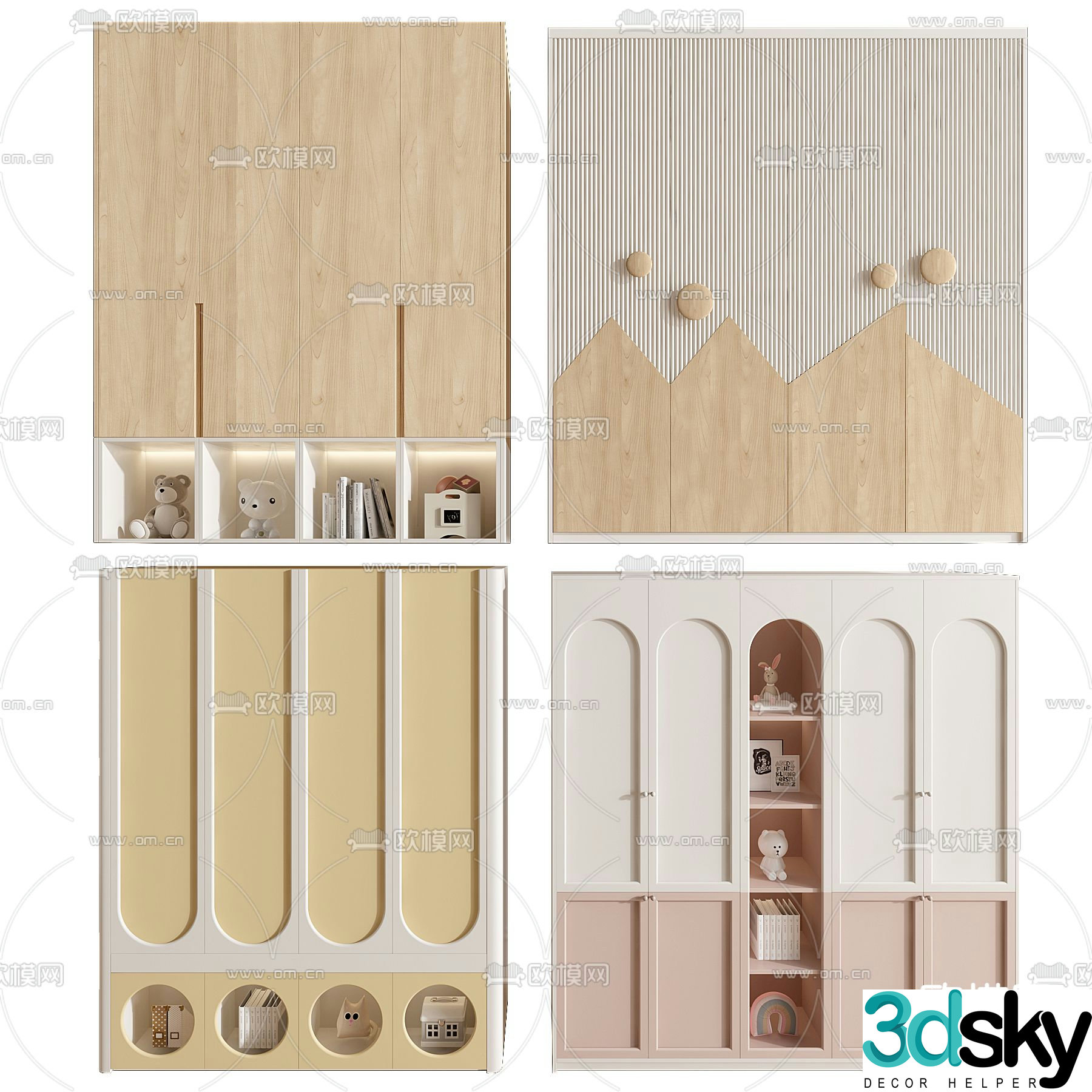 Children’s wardrobe toy cabinet 3d model