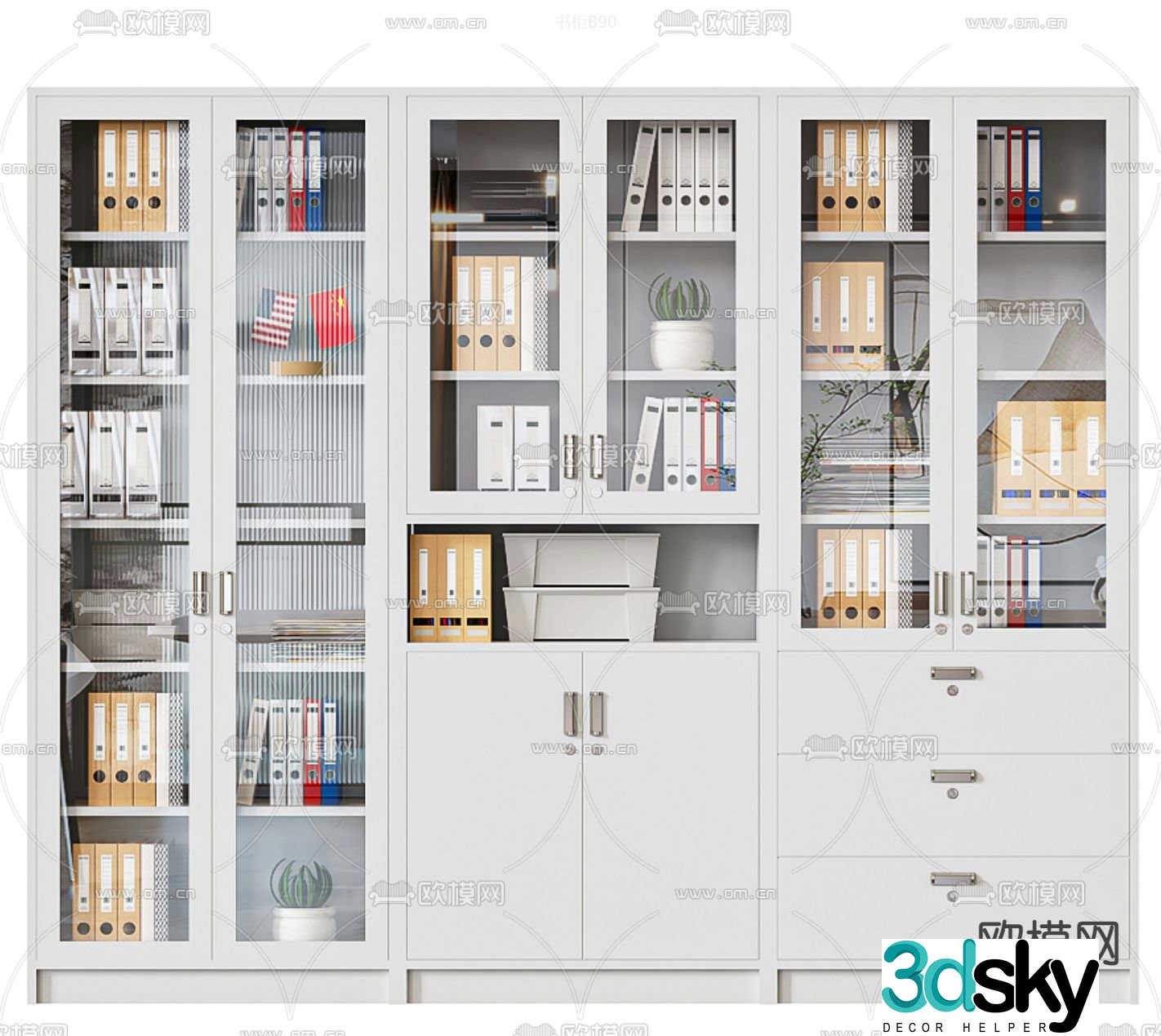 File cabinet information cabinet office cabinet iron cabinet 3d model