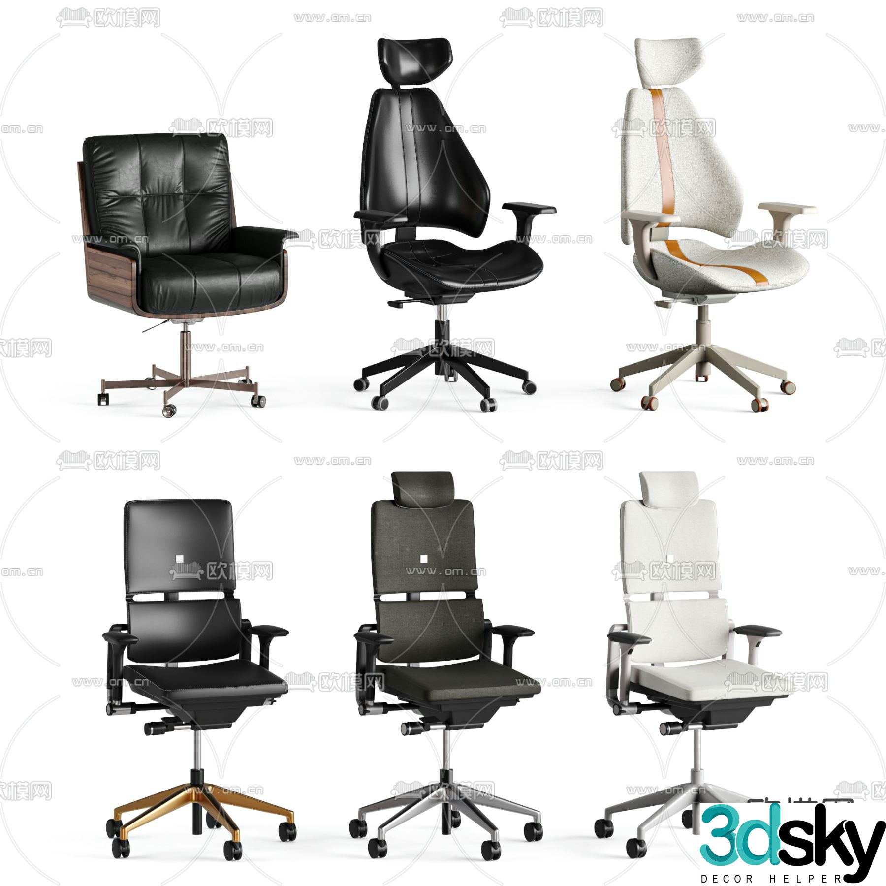 Office chair executive chair boss chair 3d model