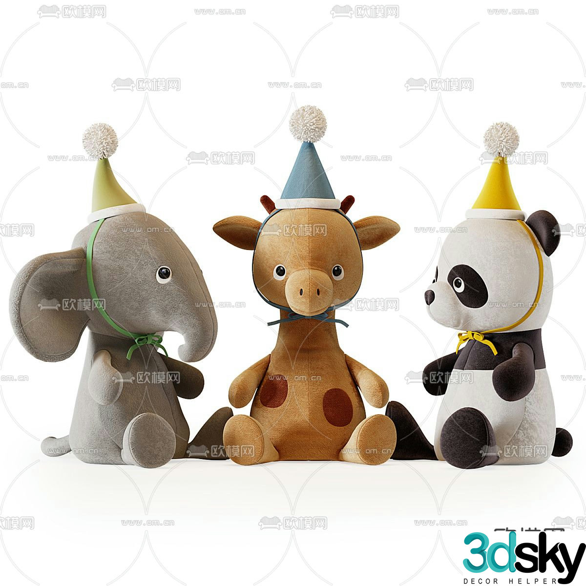 animal doll toy plush doll 3d model