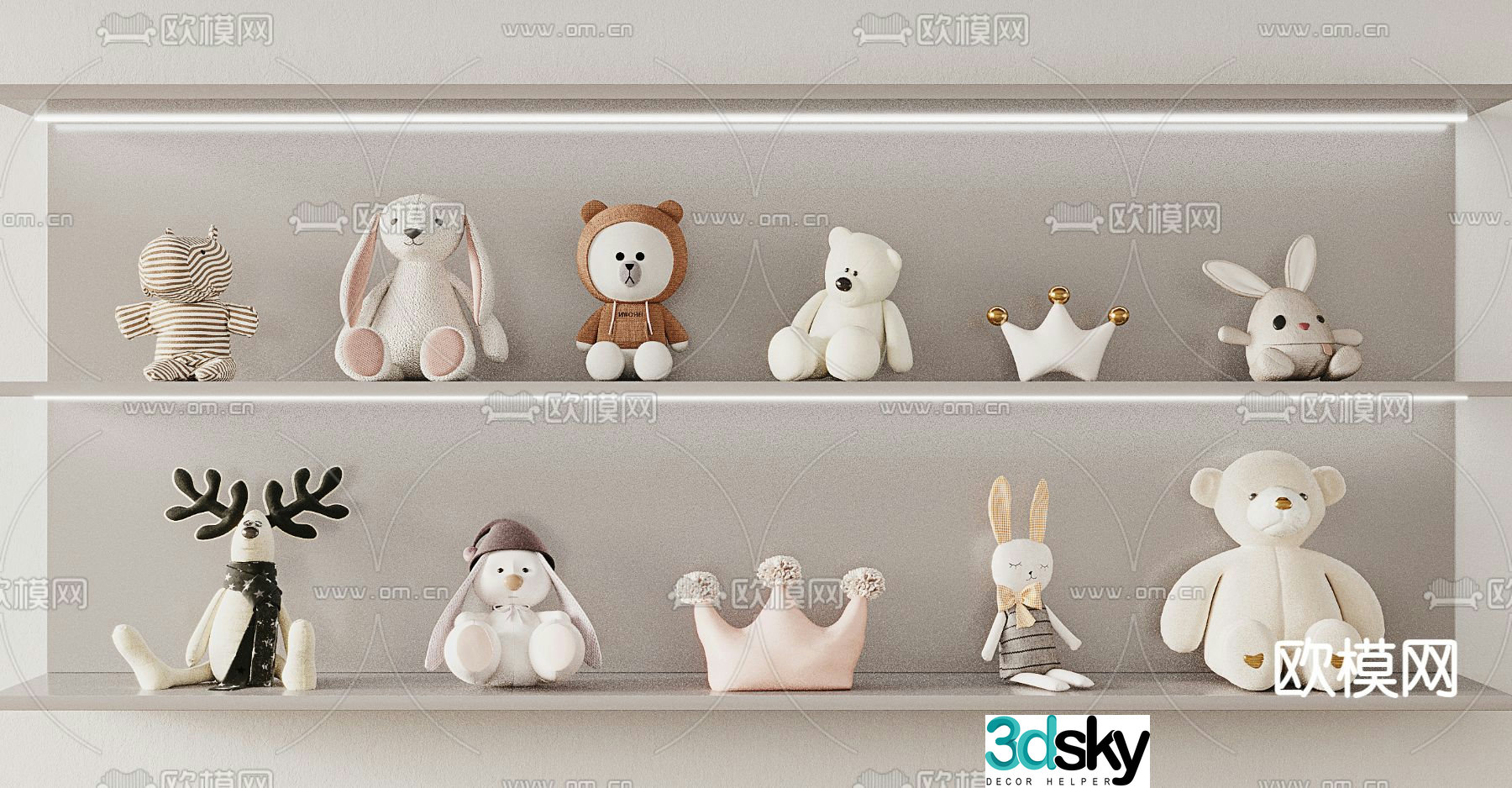 Plush toy doll 3d model