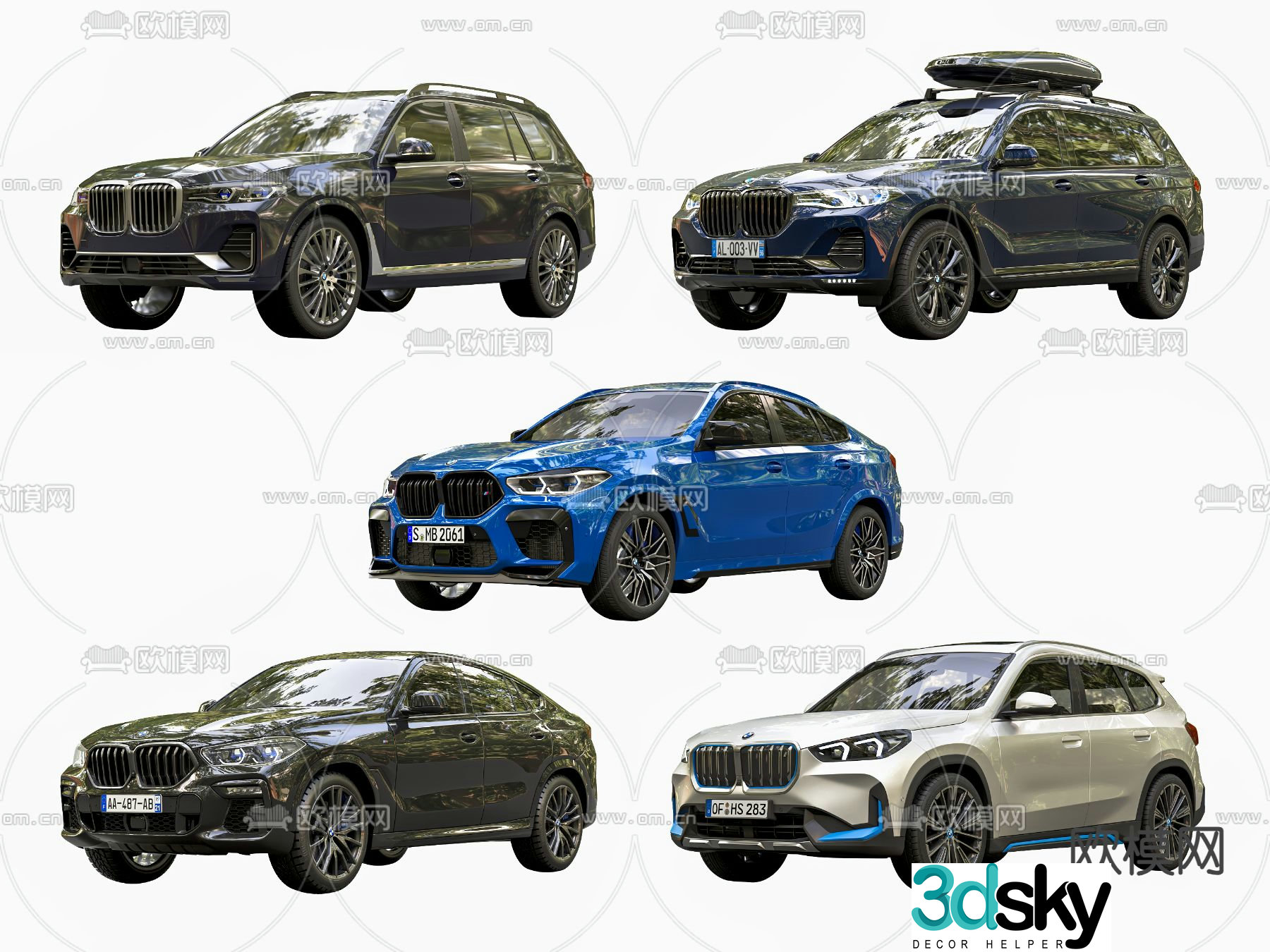 BMW car SUV car 3d model