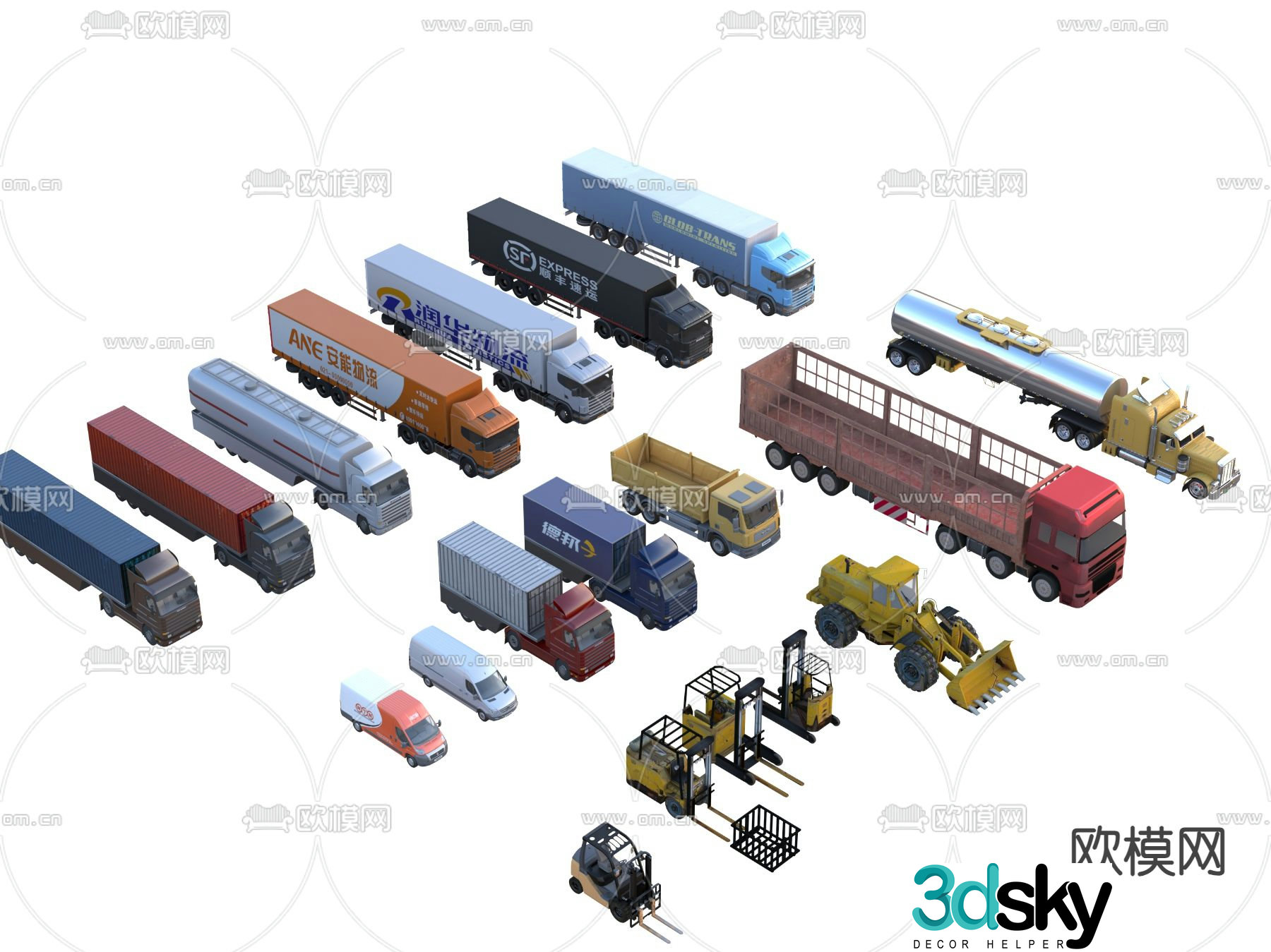Engineering vehicle excavator bulldozer 3d model