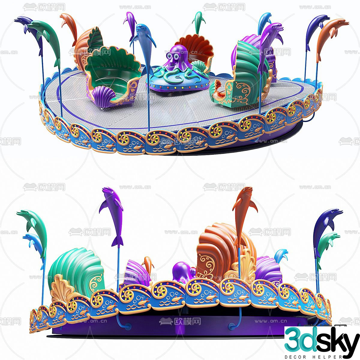 Children's play equipment playground 3d model