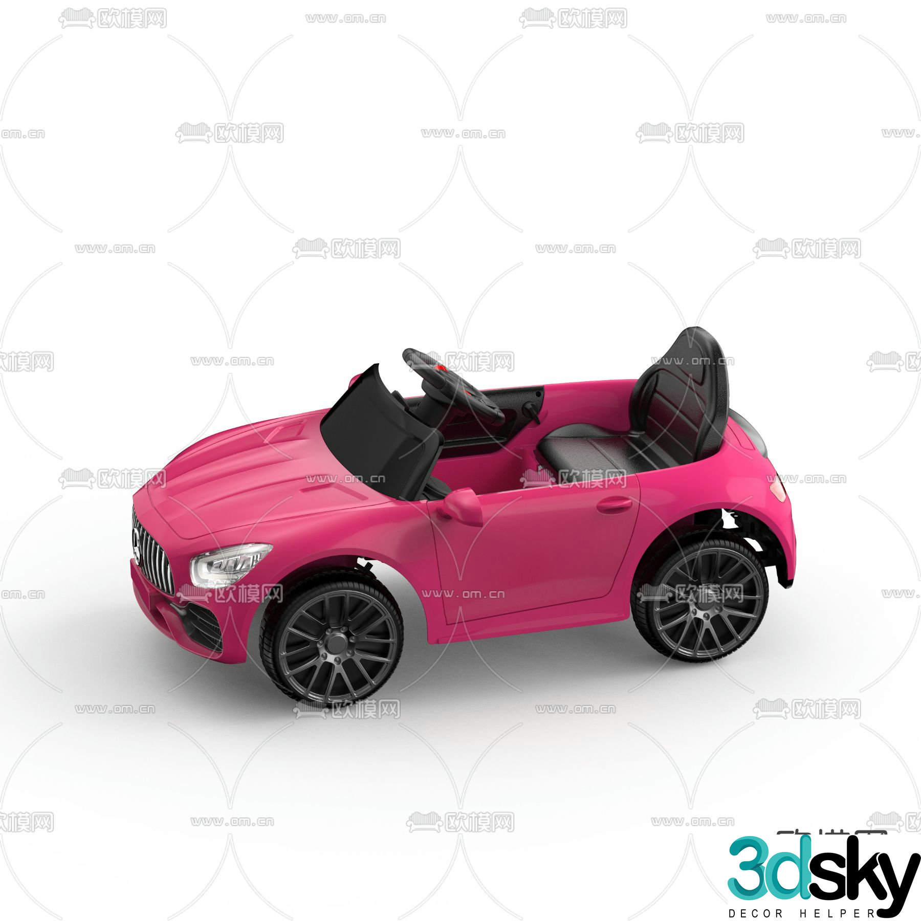 baby carriage toy car 3d model