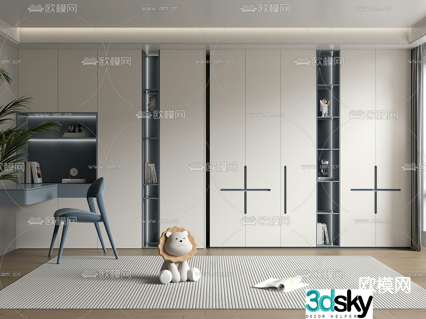 Children’s wardrobe desk 3d model