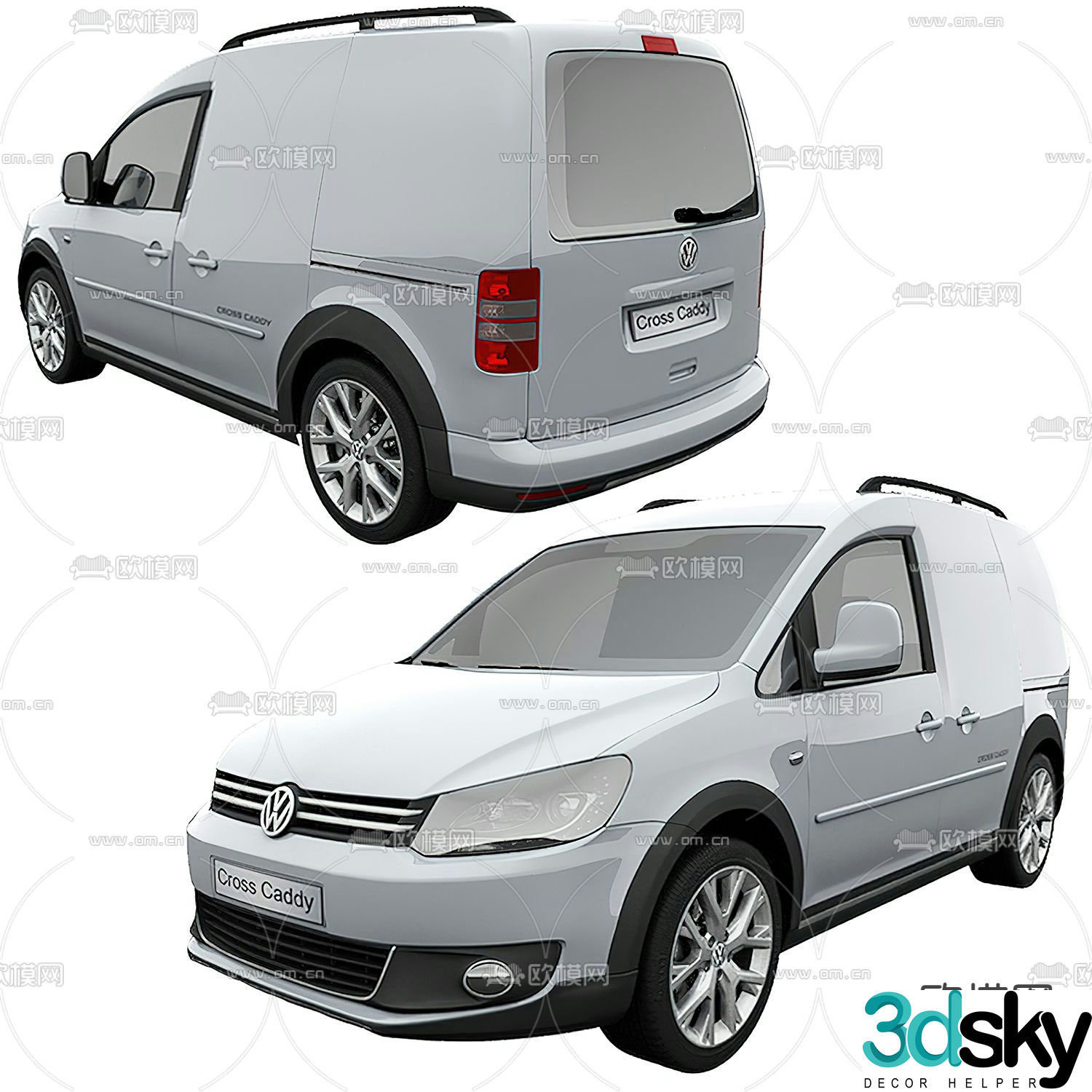 volkswagen sedan van 3d model