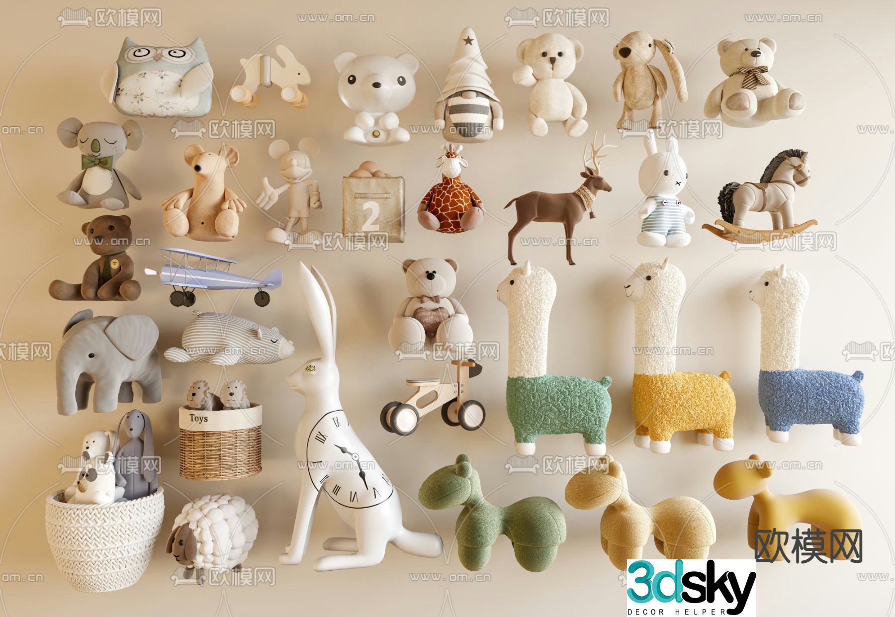 Plush toy doll doll 3d model