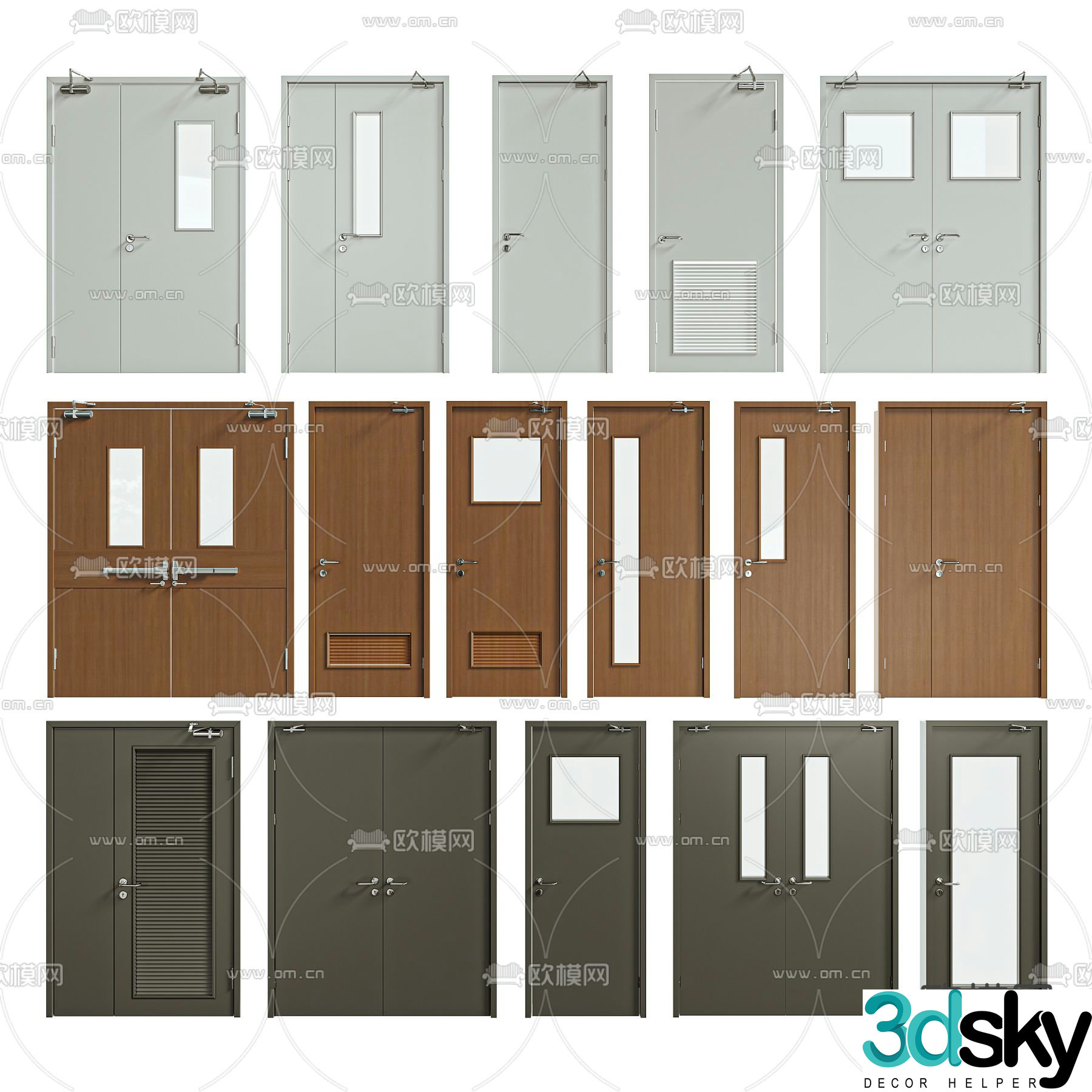 fire door safety door fire door escape door 3d model