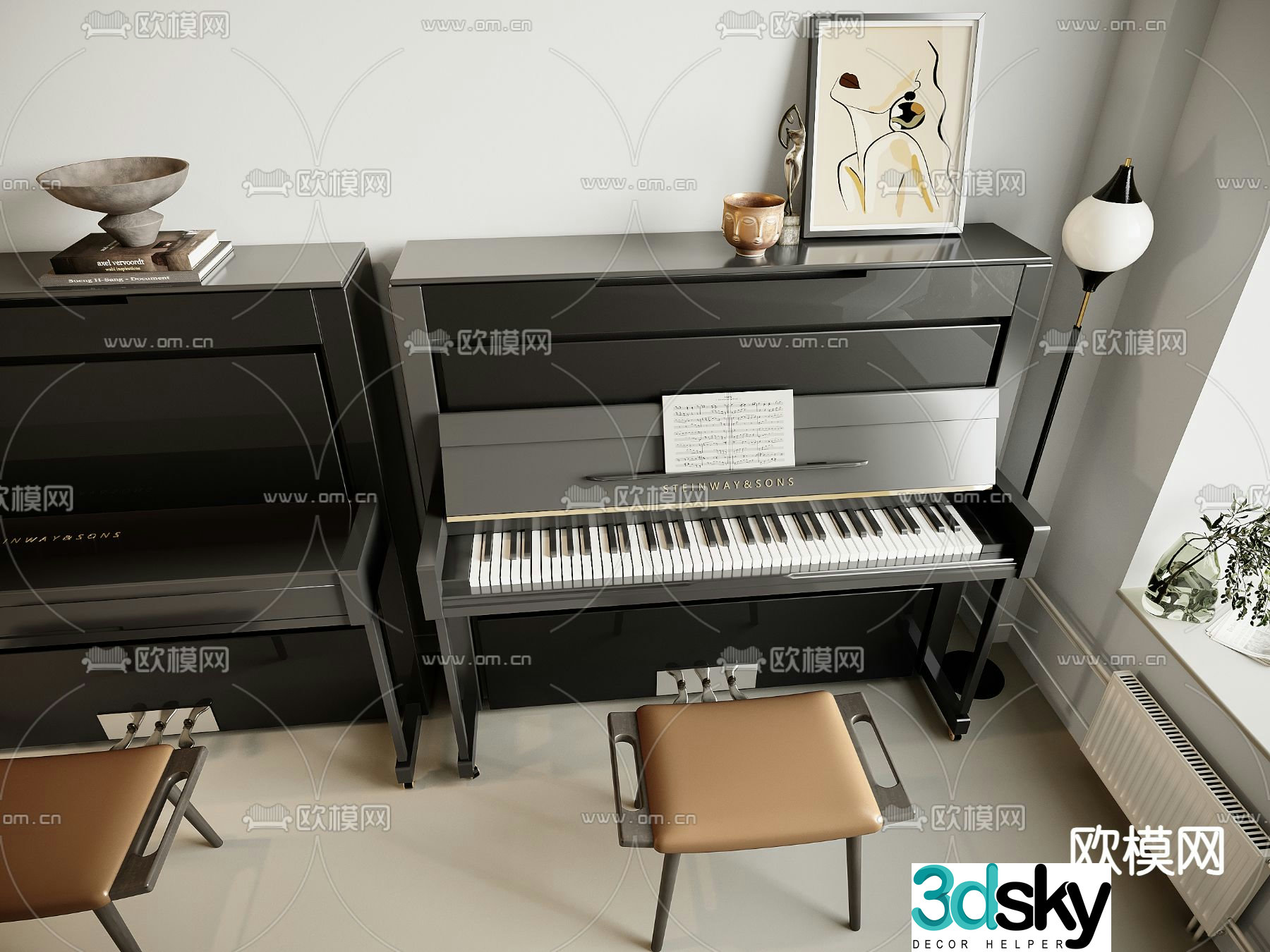 piano 3d model