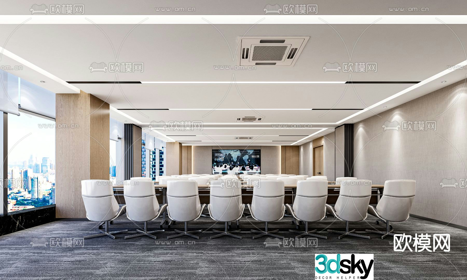 Modern conference room 3d model