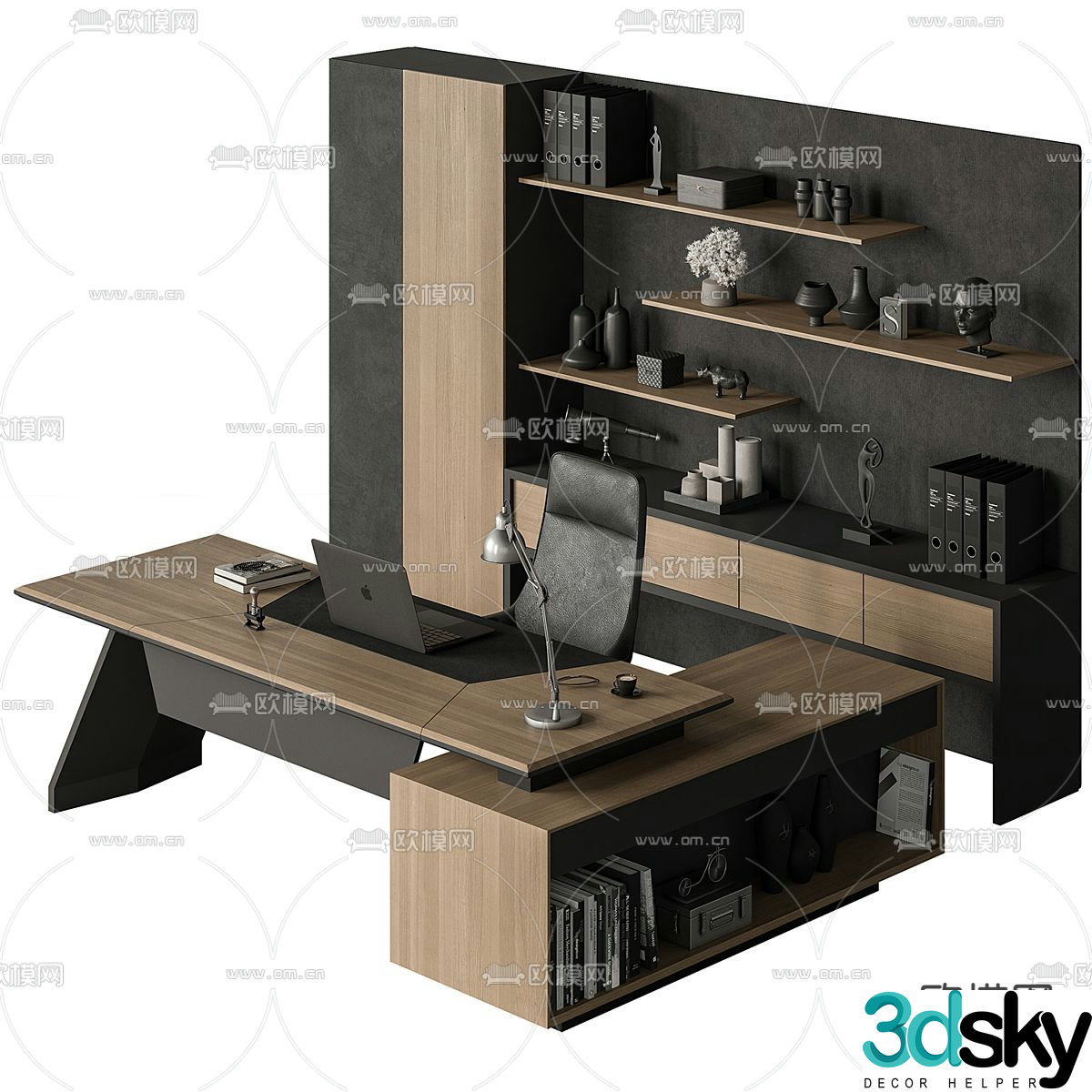 Desk table boss table 3d model