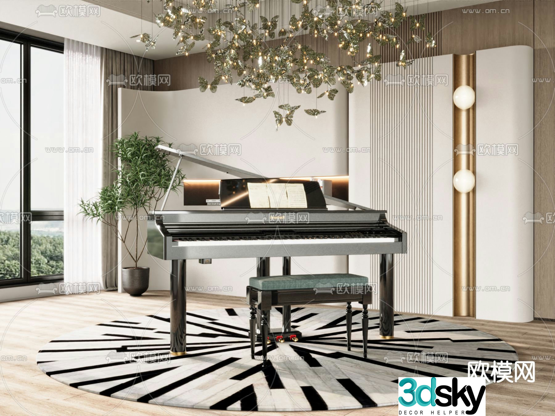 piano 3d model