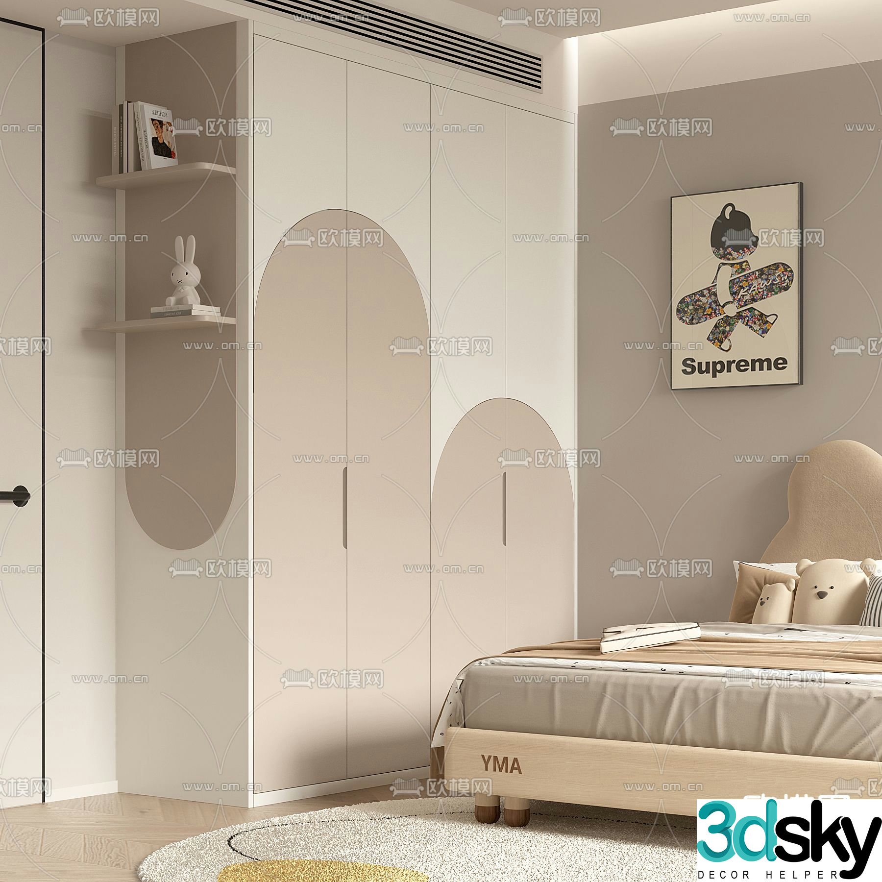 Children’s wardrobe 3d model