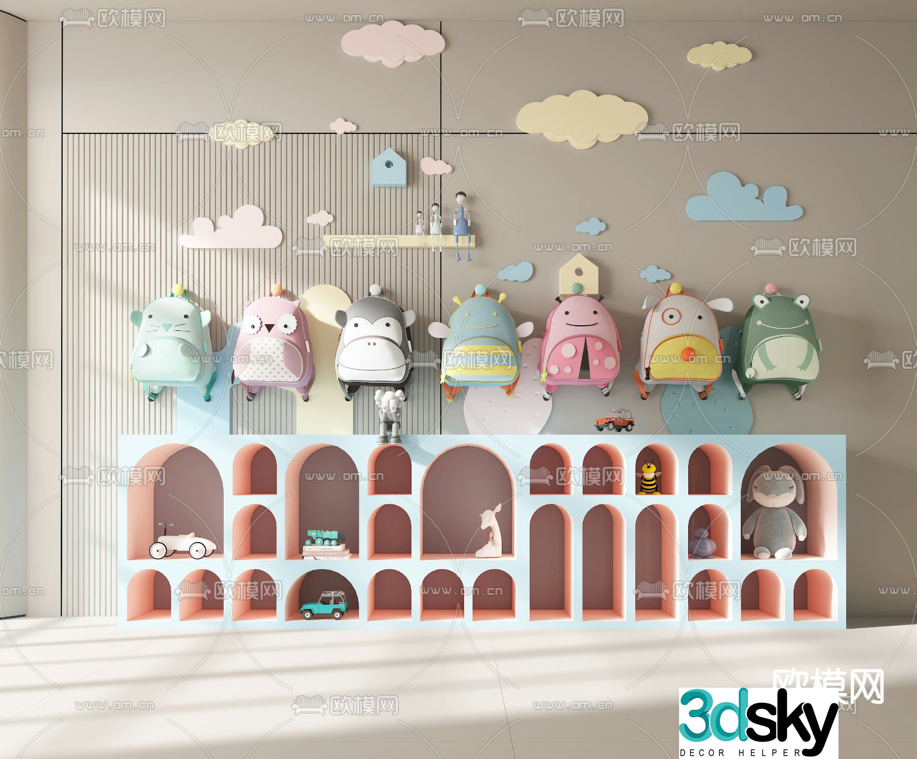 Doll toy cabinet children’s pendant 3D model