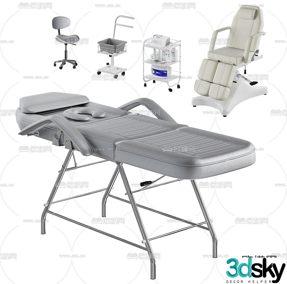 Medical equipment beauty chair massage chair beauty instrument 3d model
