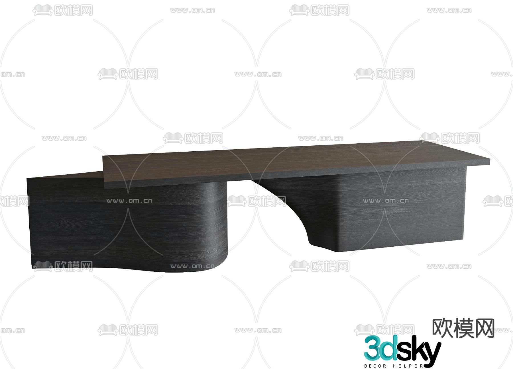 reception desk front desk service desk 3d model