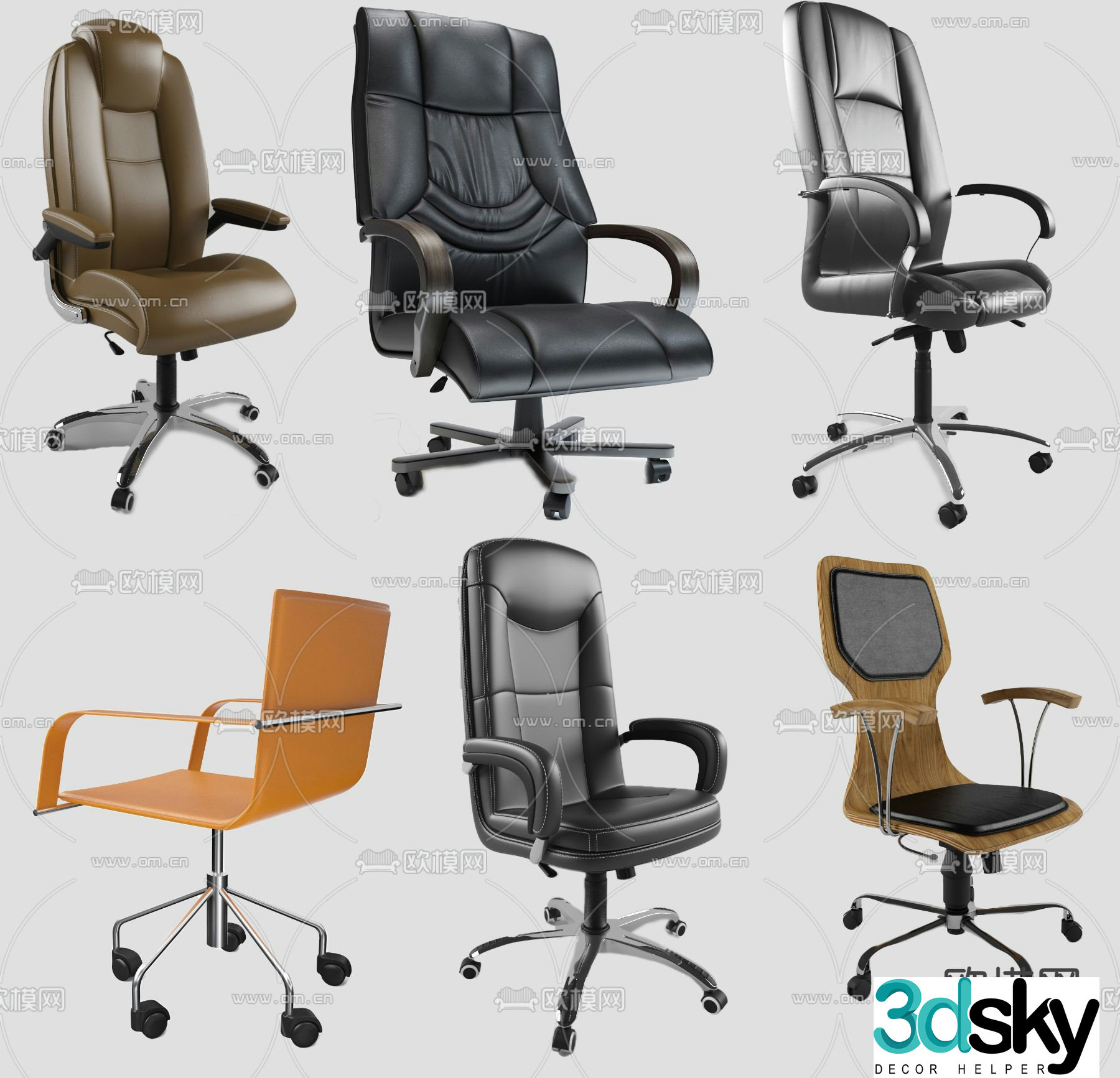 Office chair executive chair boss chair 3d model