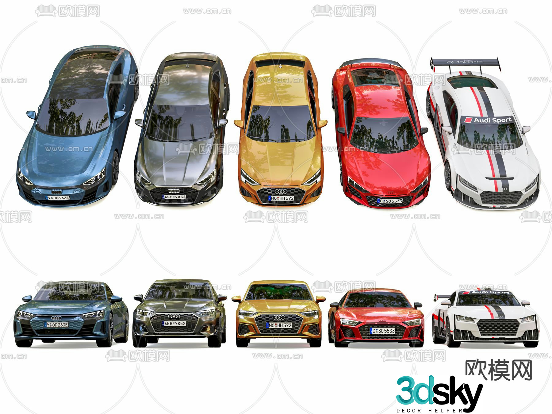 audi car sedan sports car 3d model