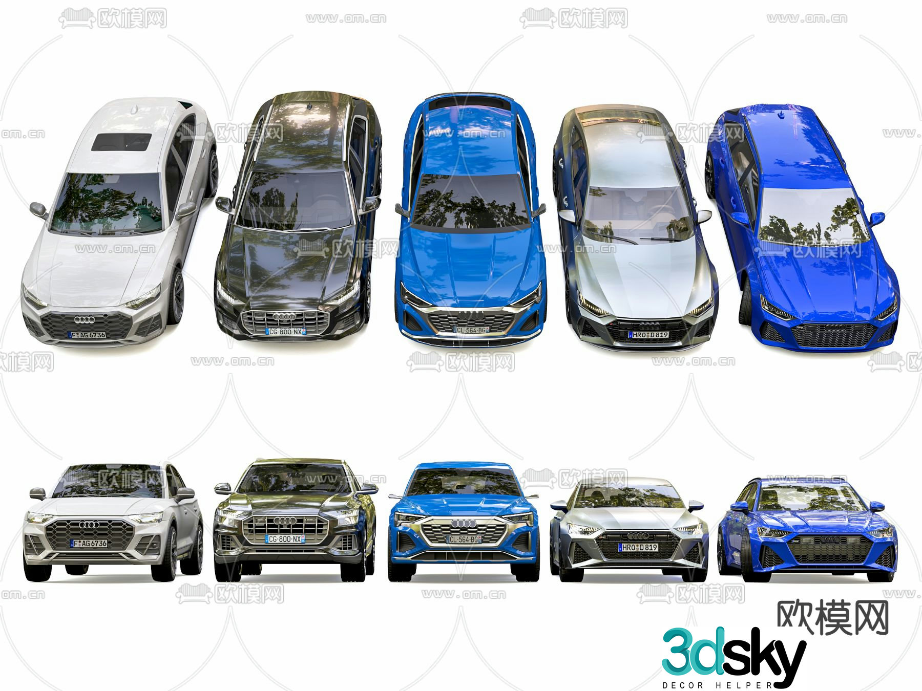 audi car sedan 3d model